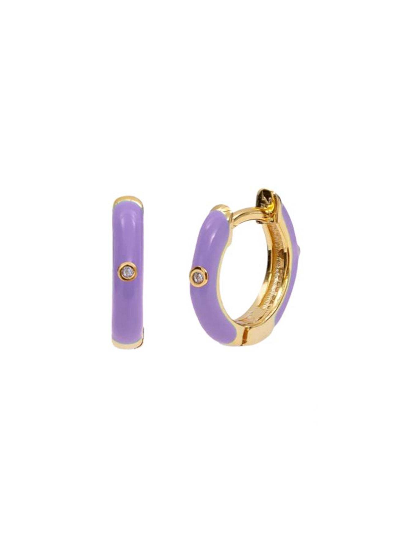 S925 Violet Oil Drop Earring Set-Olarajewelry