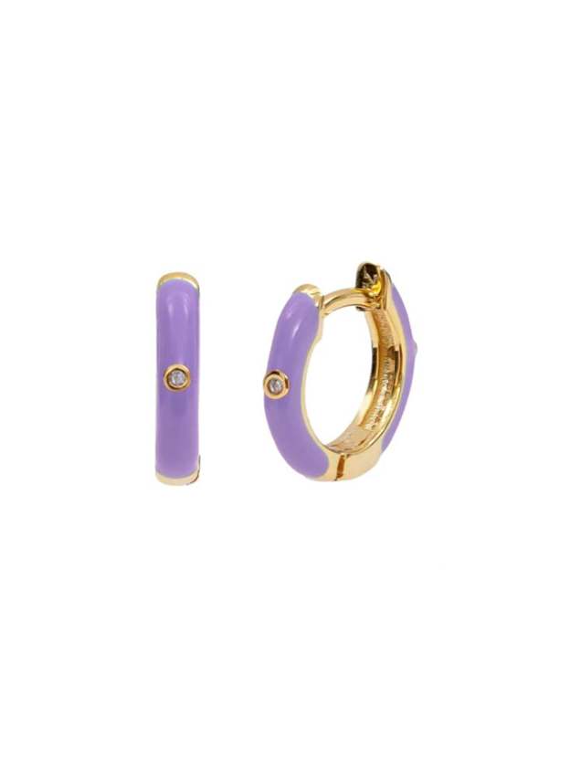 S925 Violet Oil Drop Earring Set-Olarajewelry
