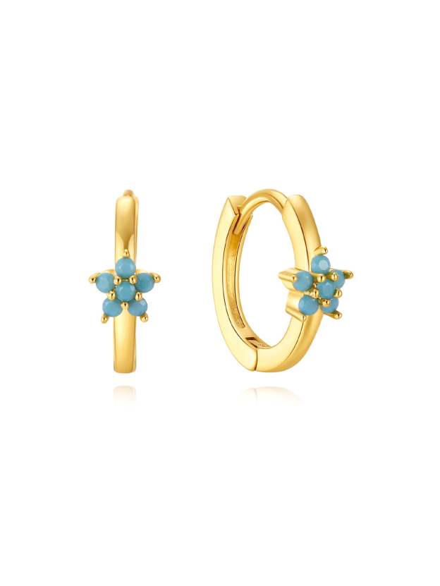 S925 Turquoise Versatile Earrings Stud Set-Olarajewelry