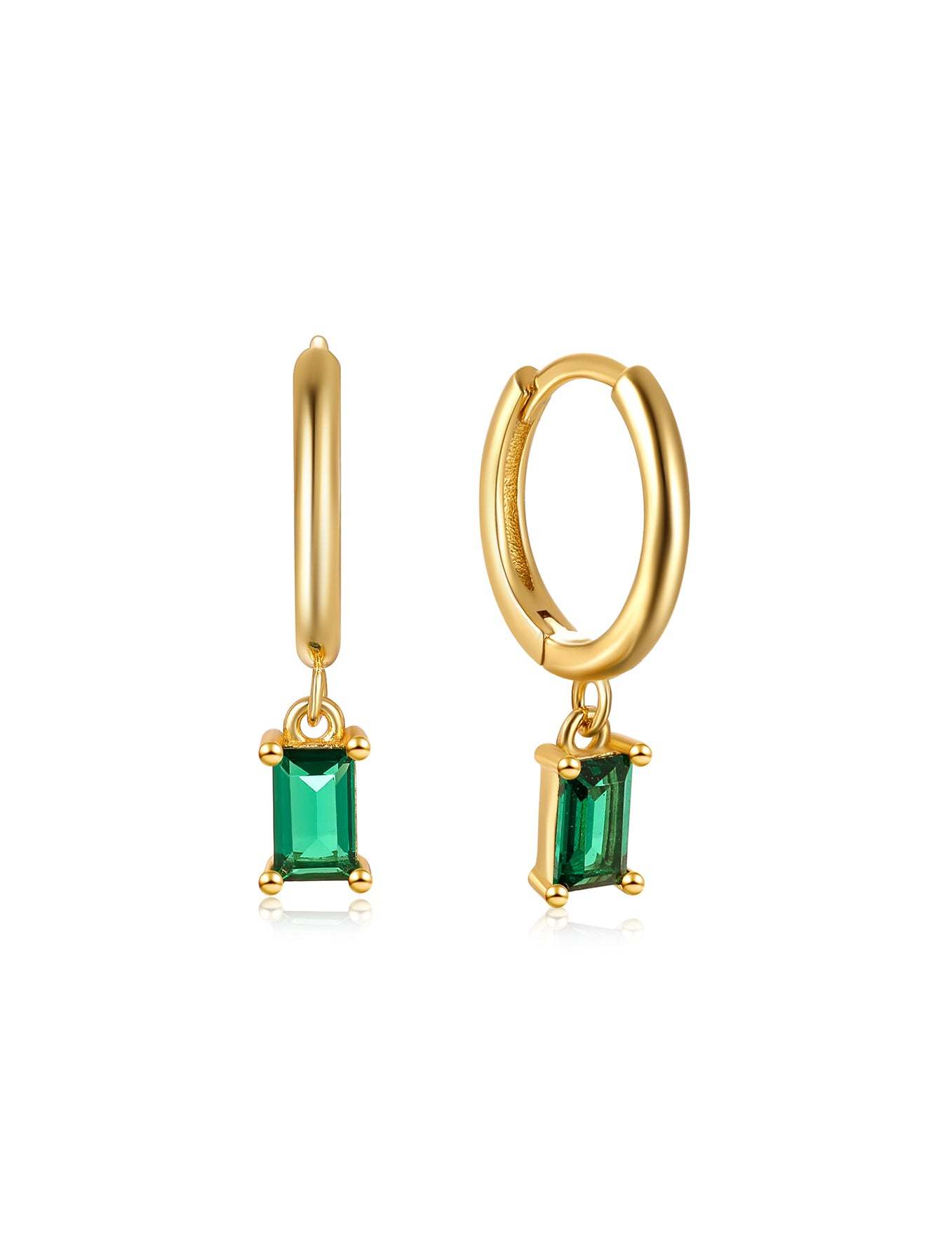 S925 Forest Fairy Green Oil Drop Zirconia S925 Earring Set-Olarajewelry