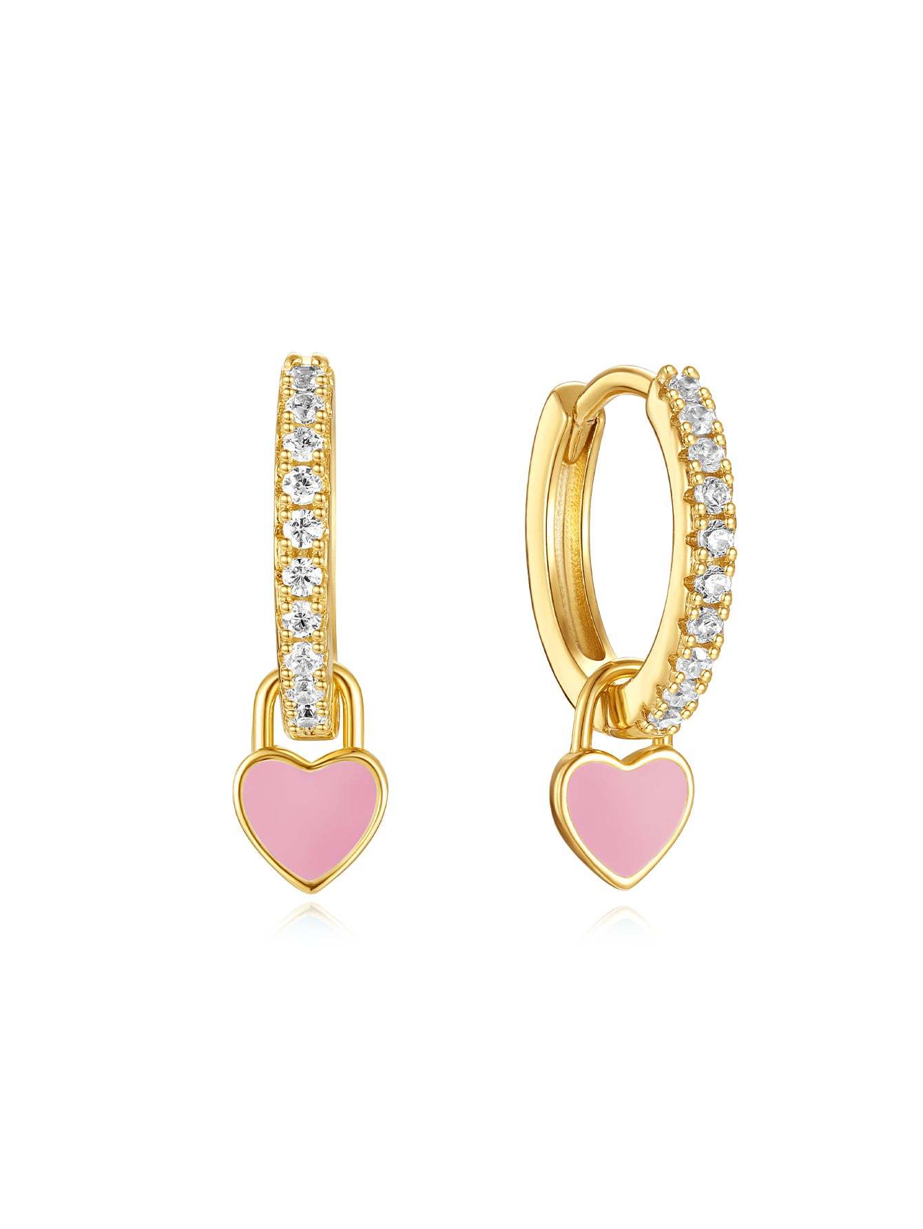 S925 Heart Dripping Oil Sterling Silver Drop Earrings-Olarajewelry