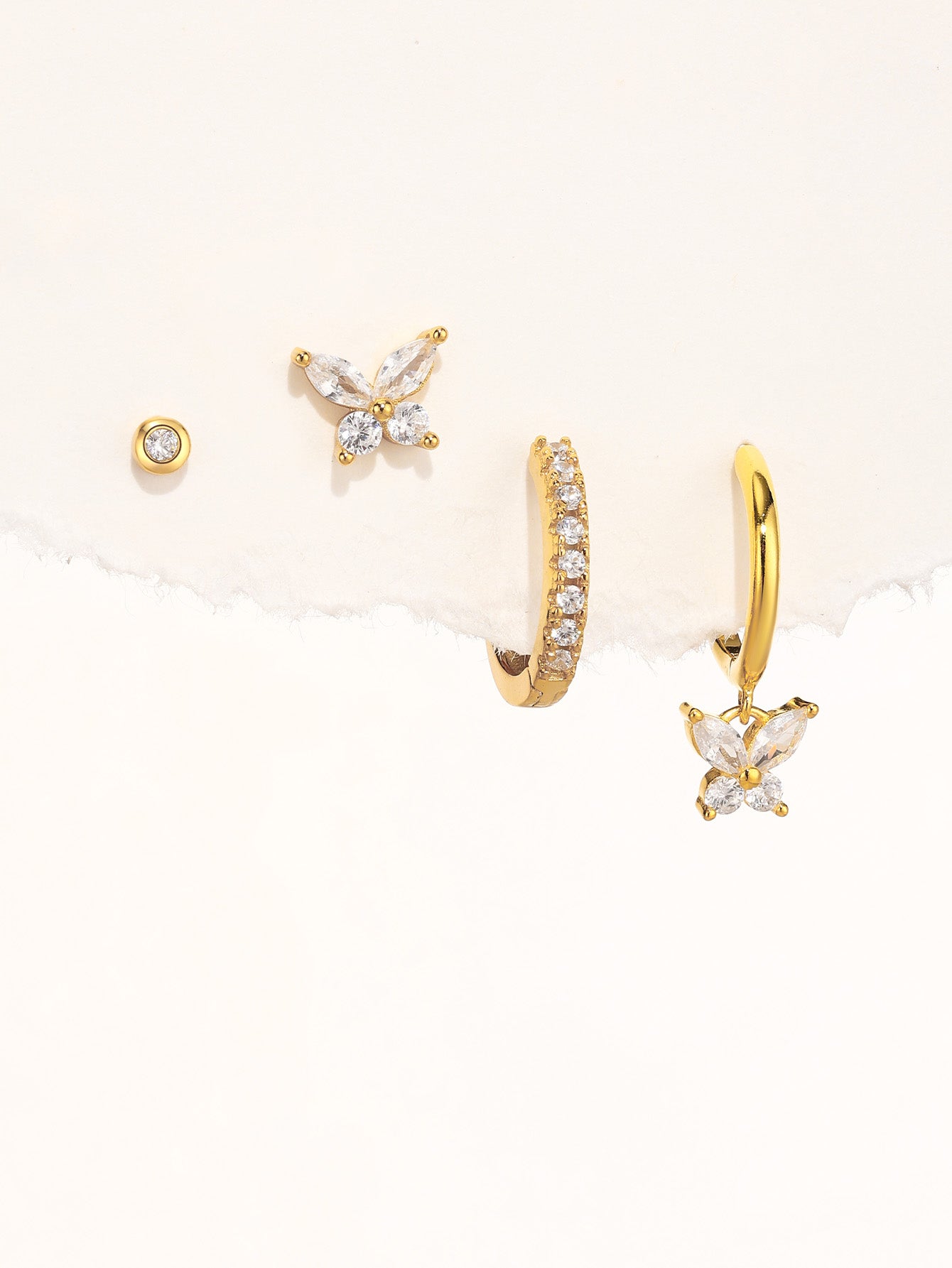 S925 Fashion Butterfly Tassel Earring Set-Olarajewelry