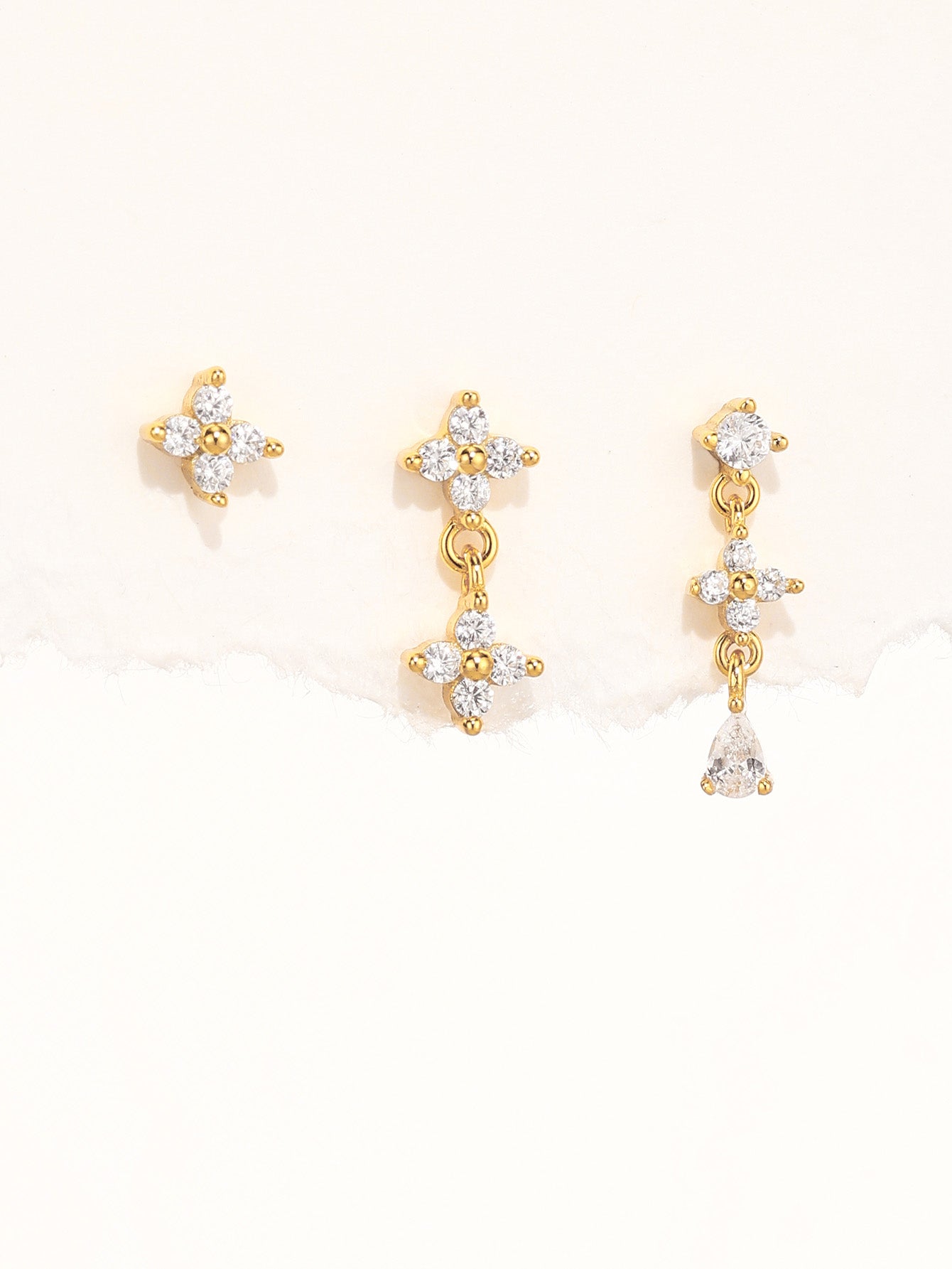 S925 Sterling Silver Flower Pendant Earring Series-Olarajewelry
