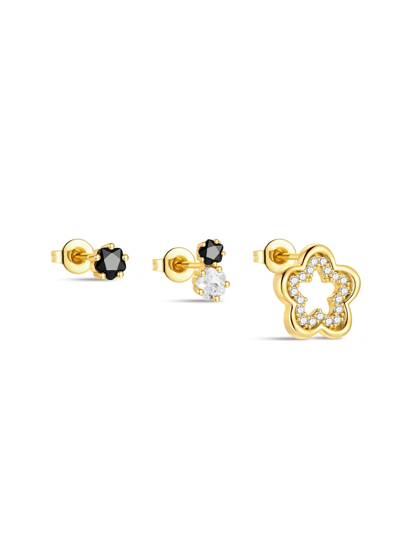Black Star Flower Earring Series-Olarajewelry