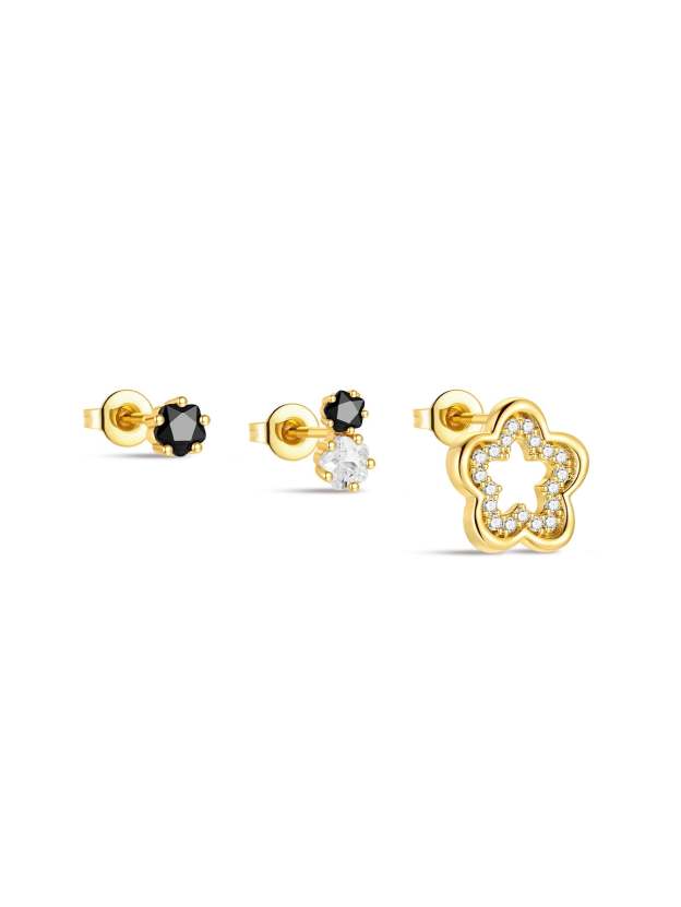 Black Star Flower Earring Series-Olarajewelry
