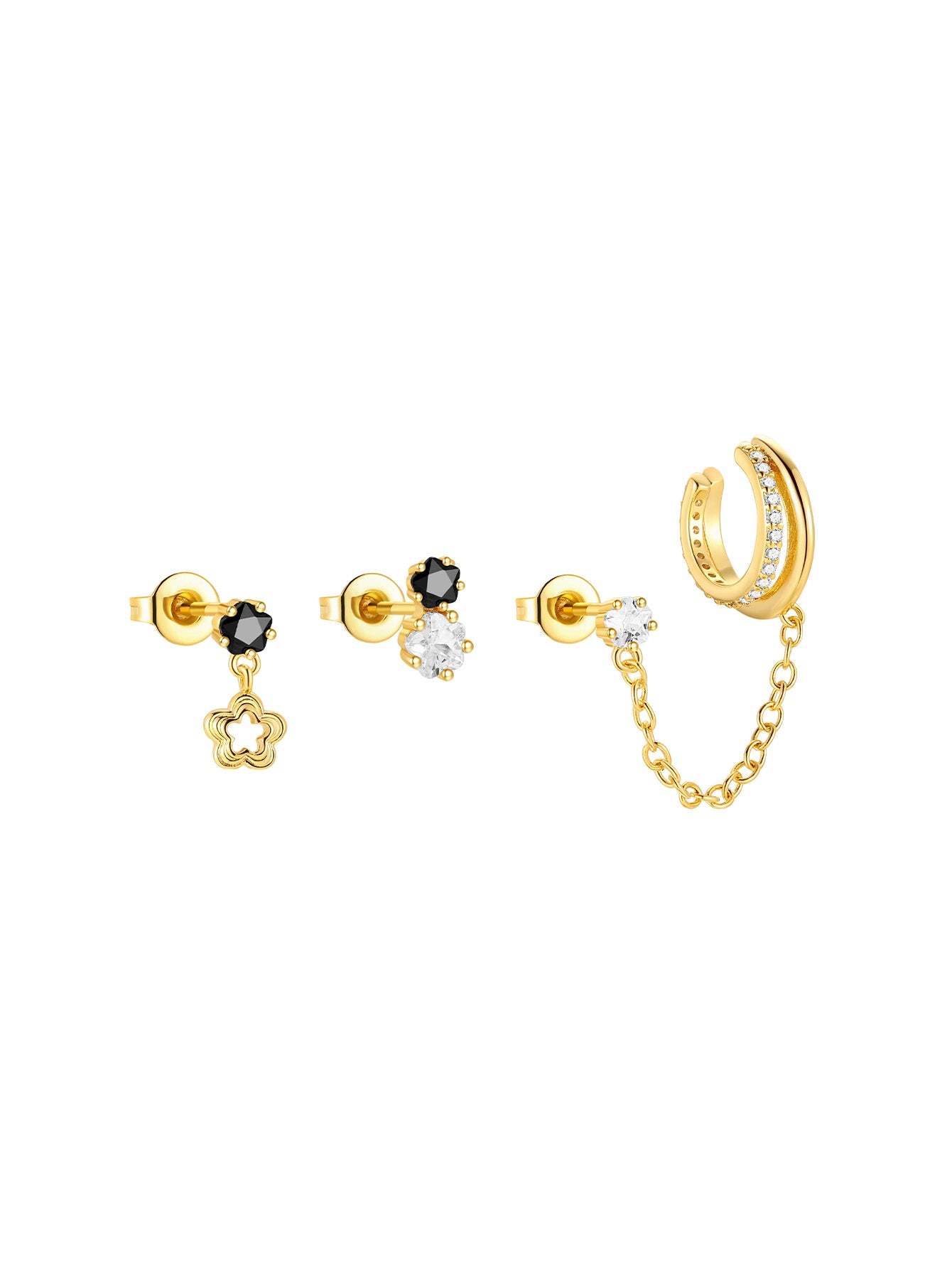 Petal Zirconia Ear Cuff Earring Series-Olarajewelry