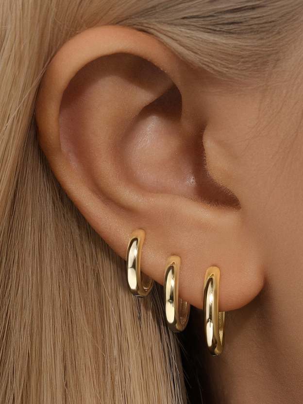 S925 Classic Sunny Tunnel Hoop Earrings-Olarajewelry