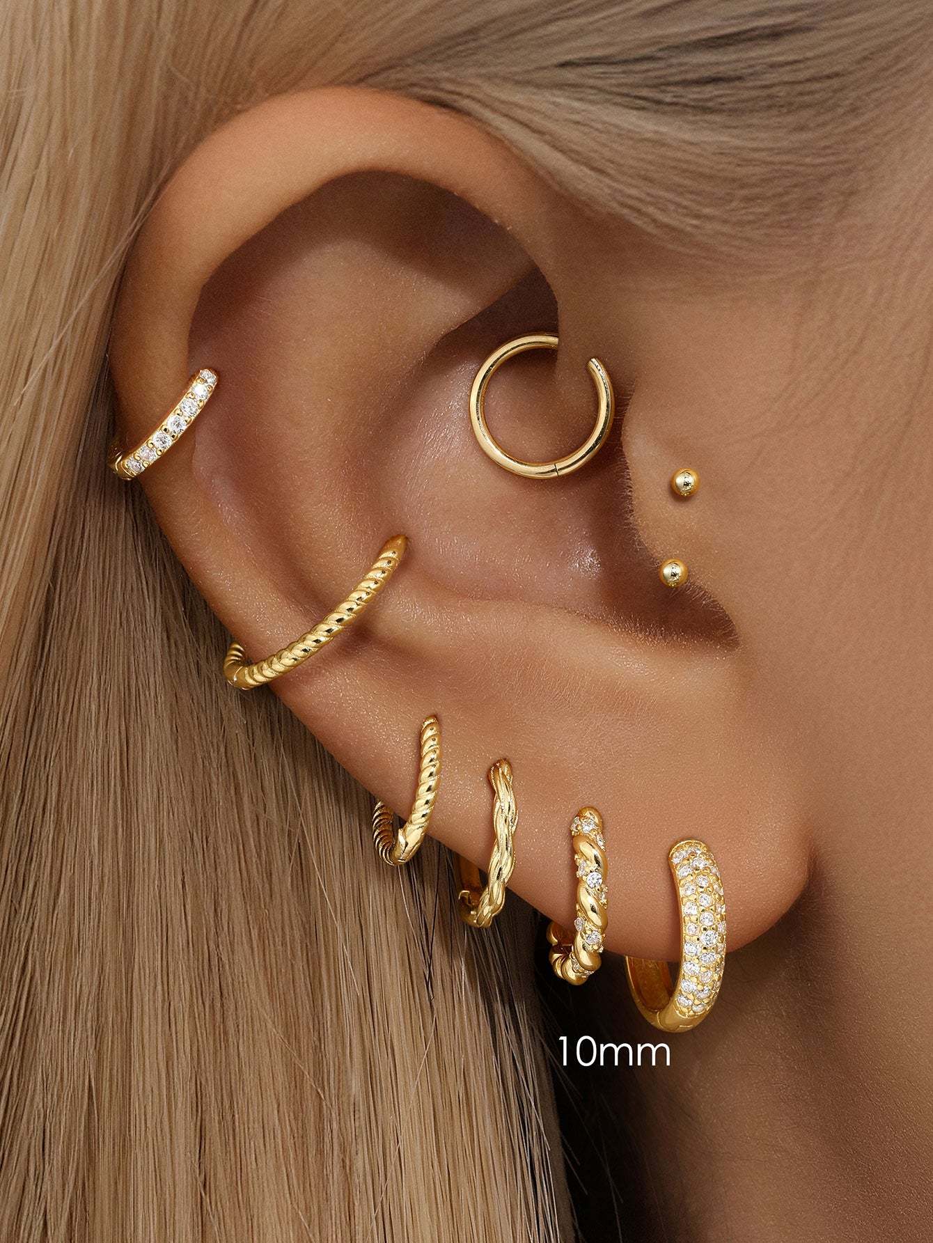 S925 Silver Metal Style Wide Zircon Hoop Earrings-Olarajewelry