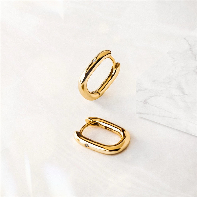 O-shaped zircon minimalist cool style earrings for women-Olarajewelry