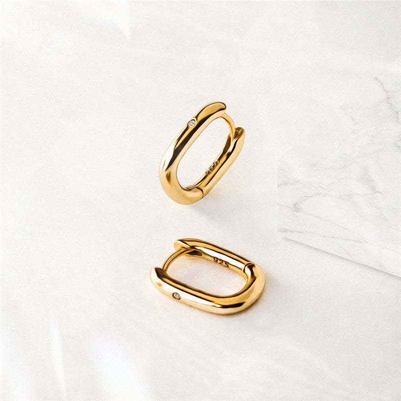 O-shaped zircon minimalist cool style earrings for women-Olarajewelry