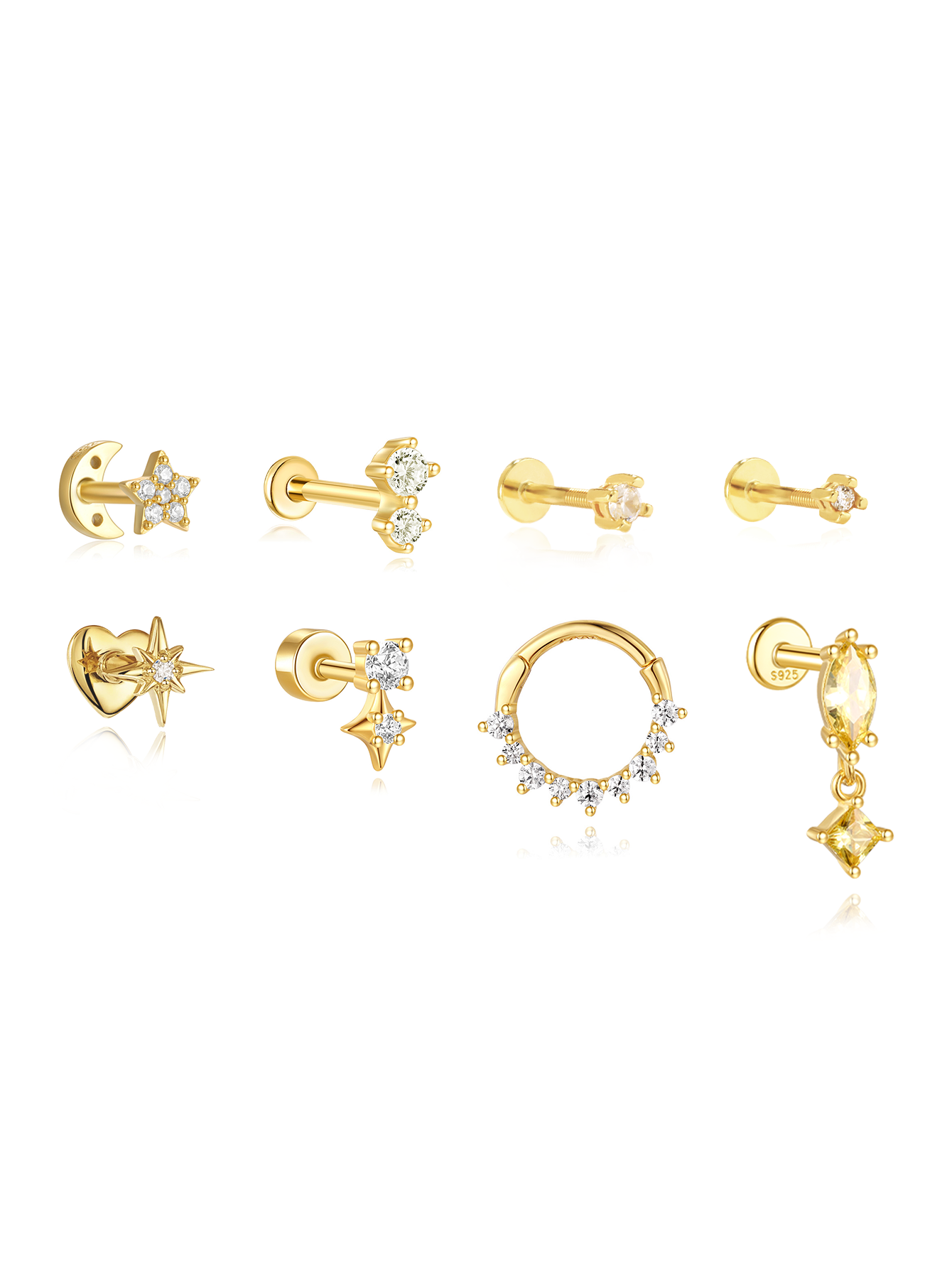 S925 Starry Ear Lovely Fashion Studs Earring Collection-Olarajewelry