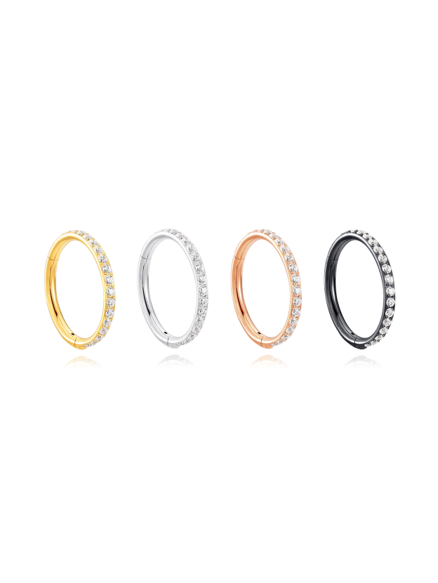 Titanium Waterproof Multiple Sizes 5A CZ Cartilage Hoop 16g 18g-Olarajewelry