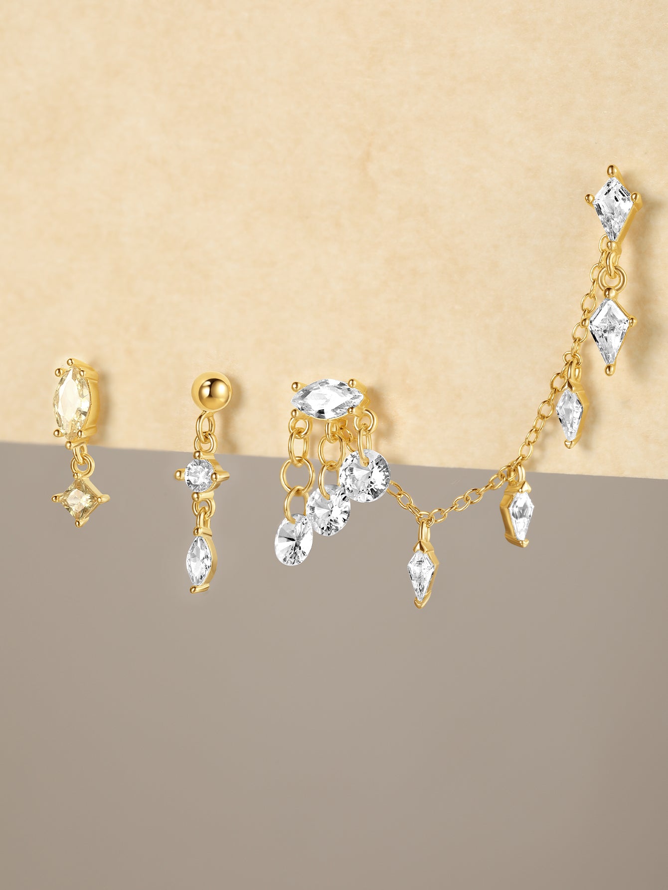 S925 Ice Crystal Gorgeous Pendant Earring Series-Olarajewelry