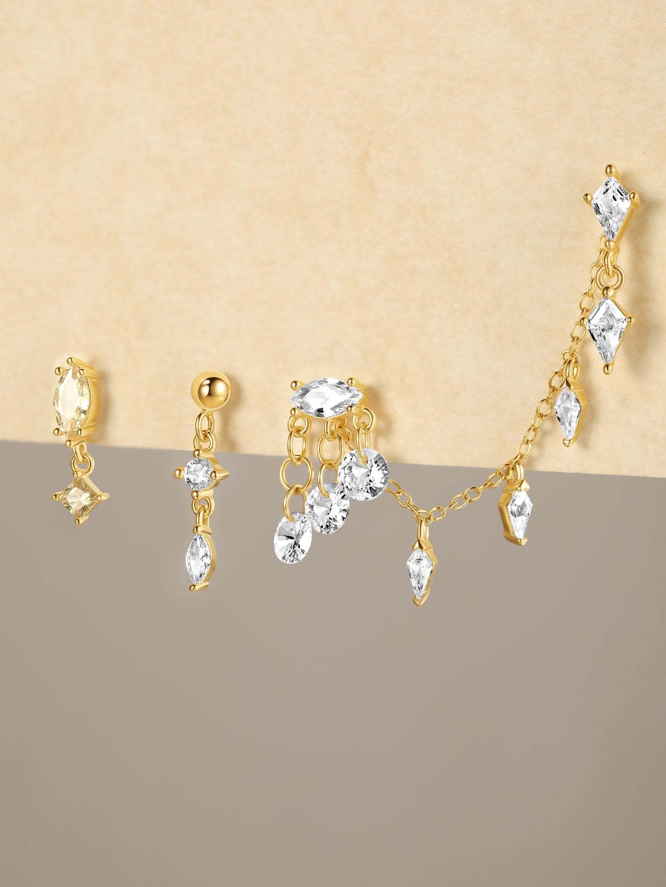 S925 Ice Crystal Gorgeous Pendant Earring Series-Olarajewelry