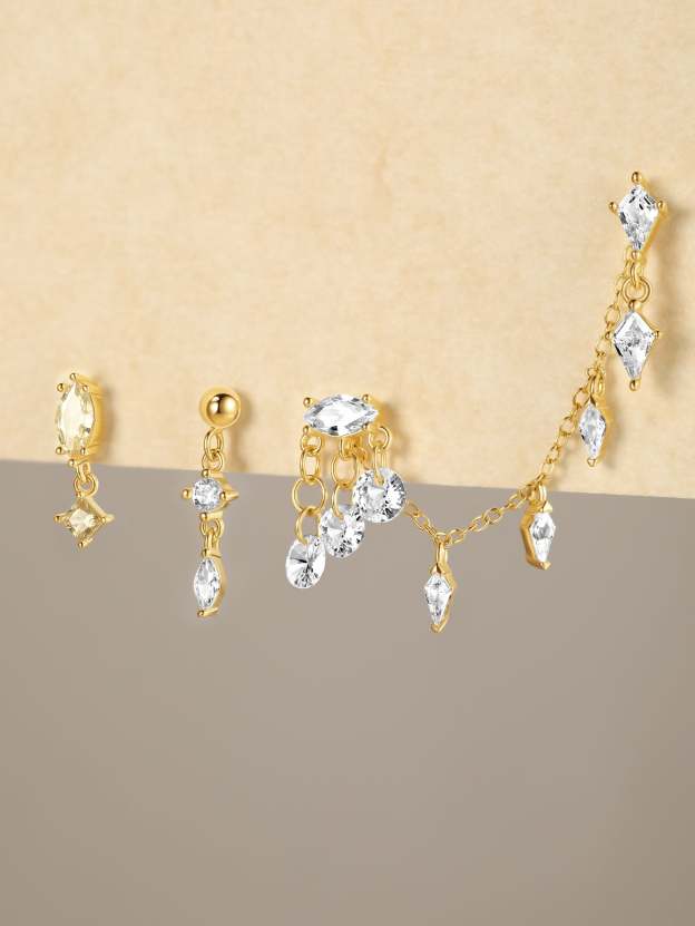 S925 Ice Crystal Gorgeous Pendant Earring Series-Olarajewelry