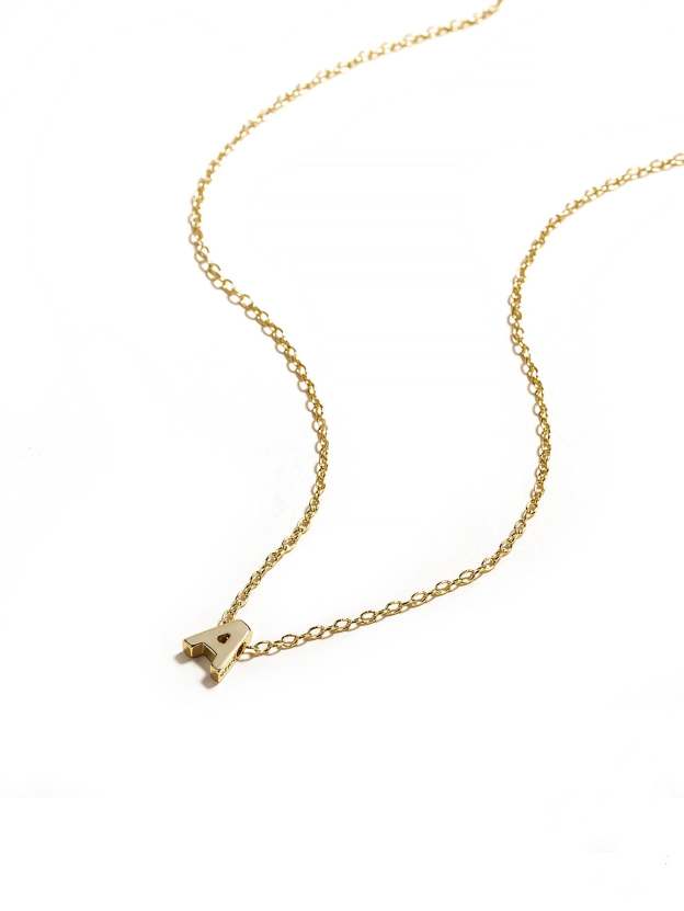 S925 Sterling Silver Fashion Letter A Pendant Necklace-Olarajewelry
