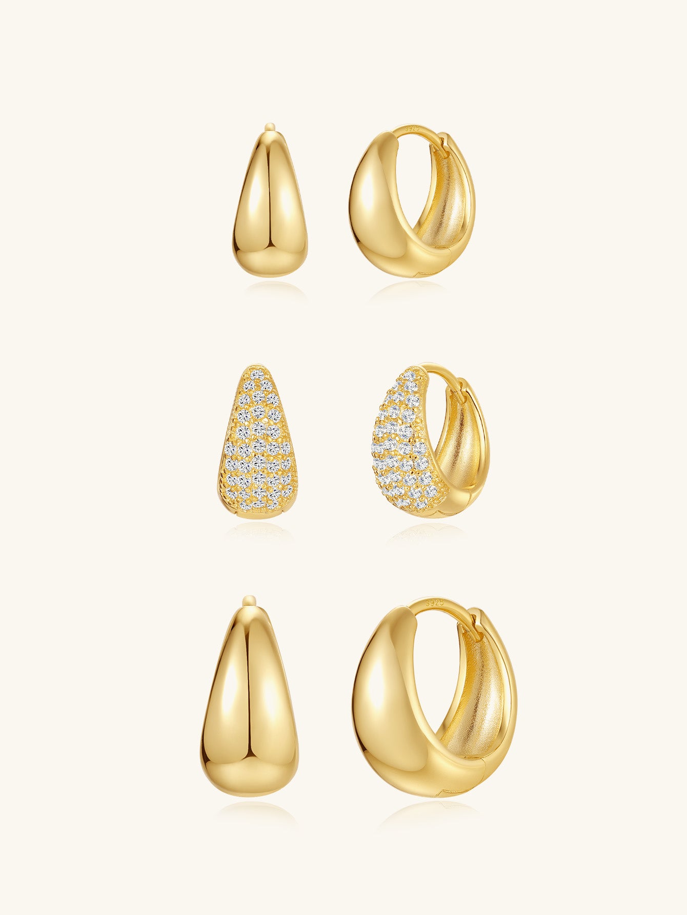 Classic Glossy Drop Earrings-Olarajewelry