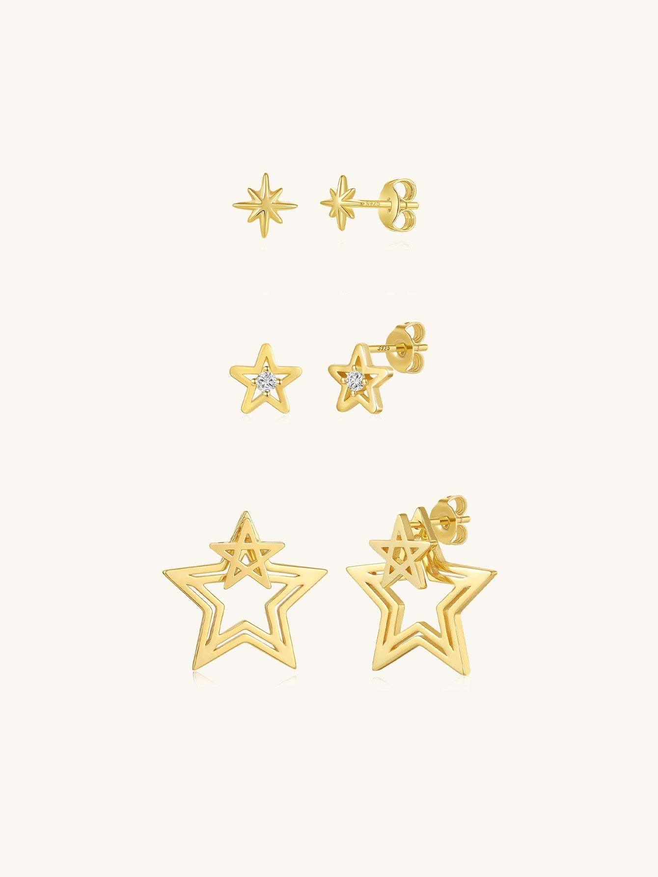 Elegant Star Stud Earring Series-Olarajewelry
