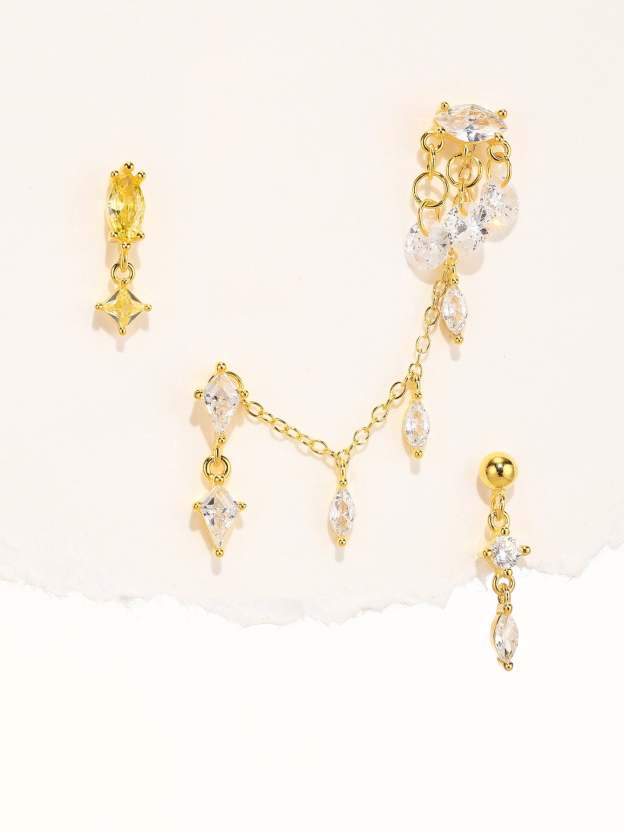 S925 Ice Crystal Gorgeous Pendant Earring Series-Olarajewelry