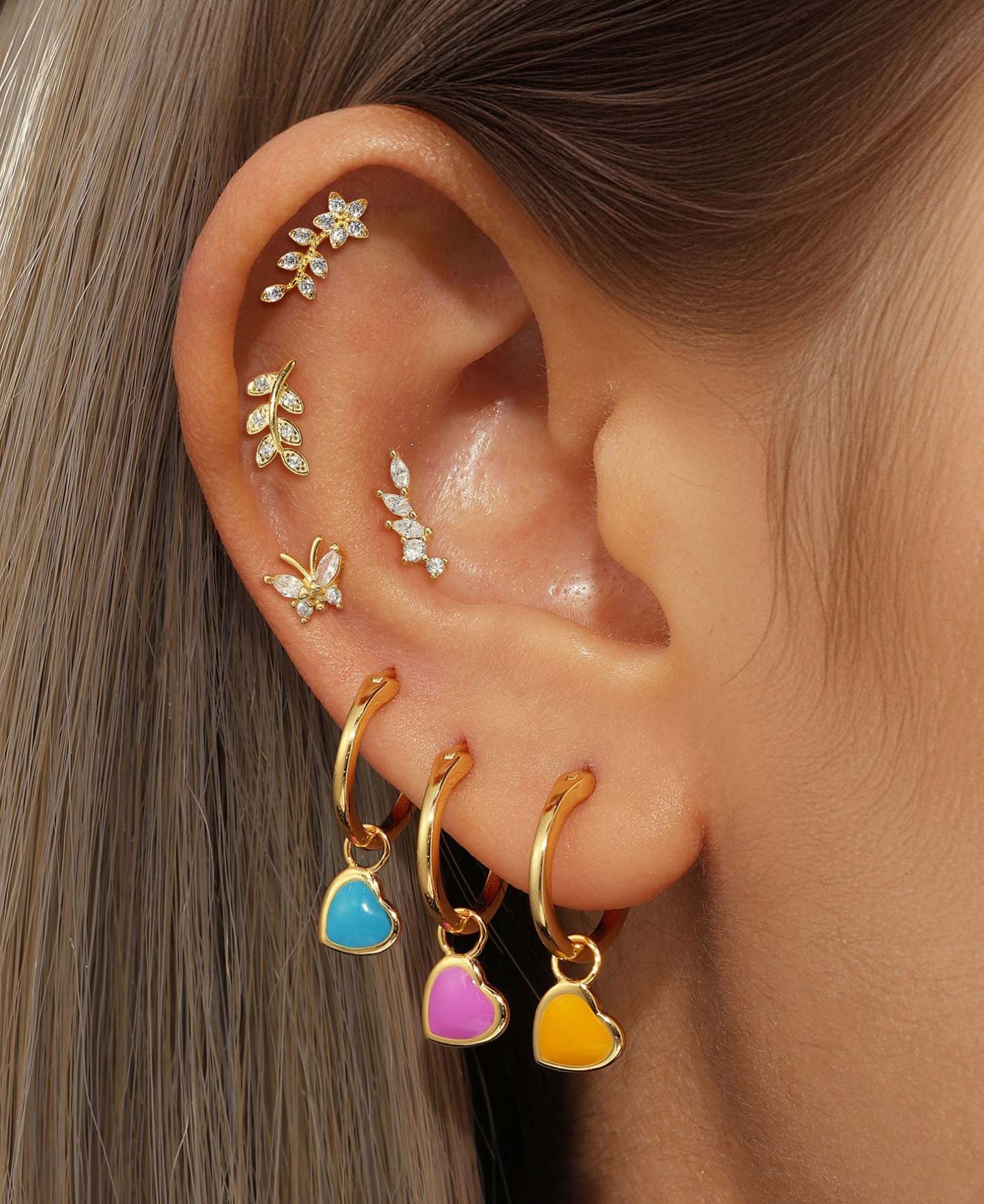 S925 Dainty Mini Flower Ear Piercing Stud-Olarajewelry