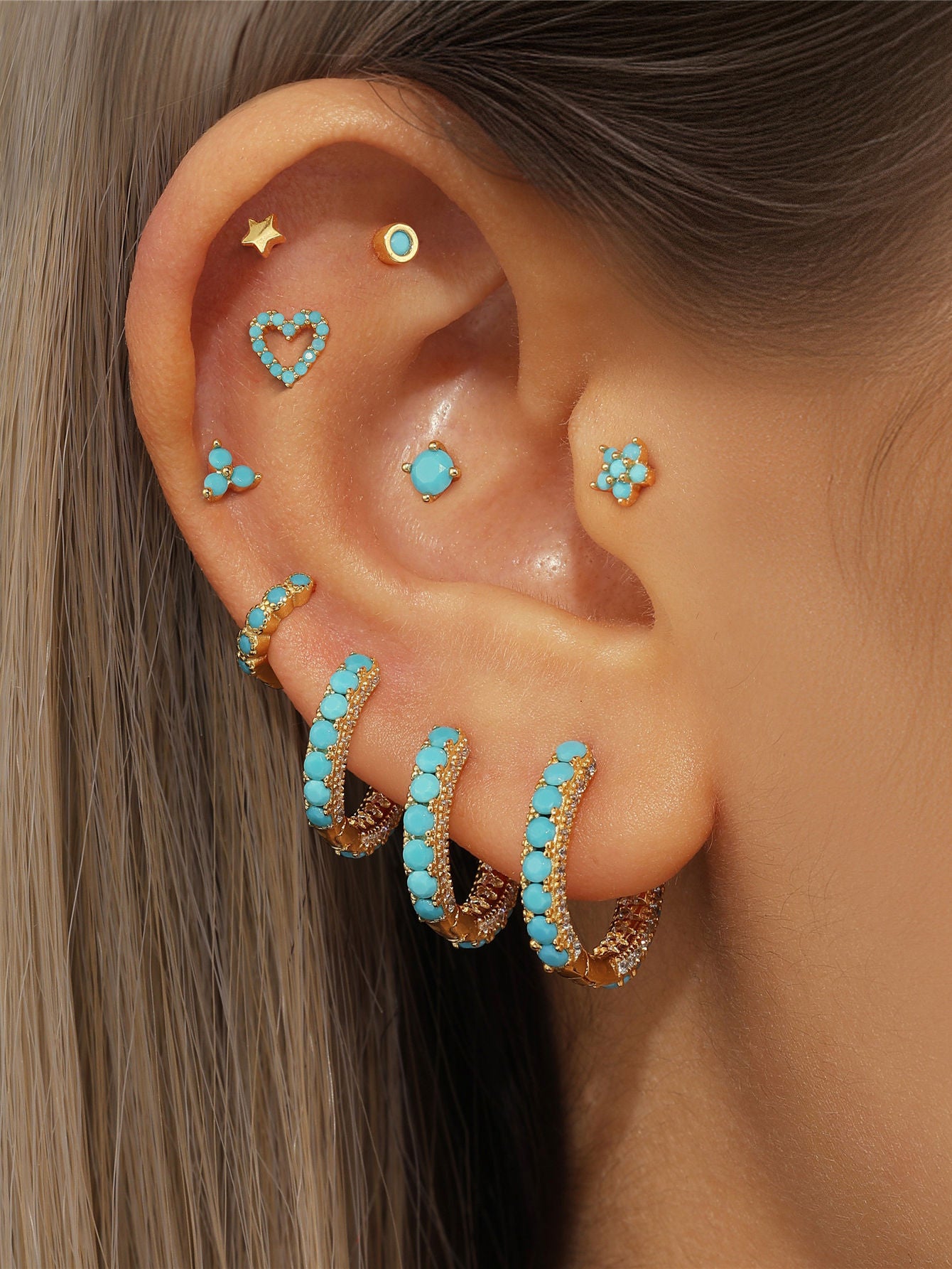 S925 Turquoise All Match Earrings Series-Olarajewelry
