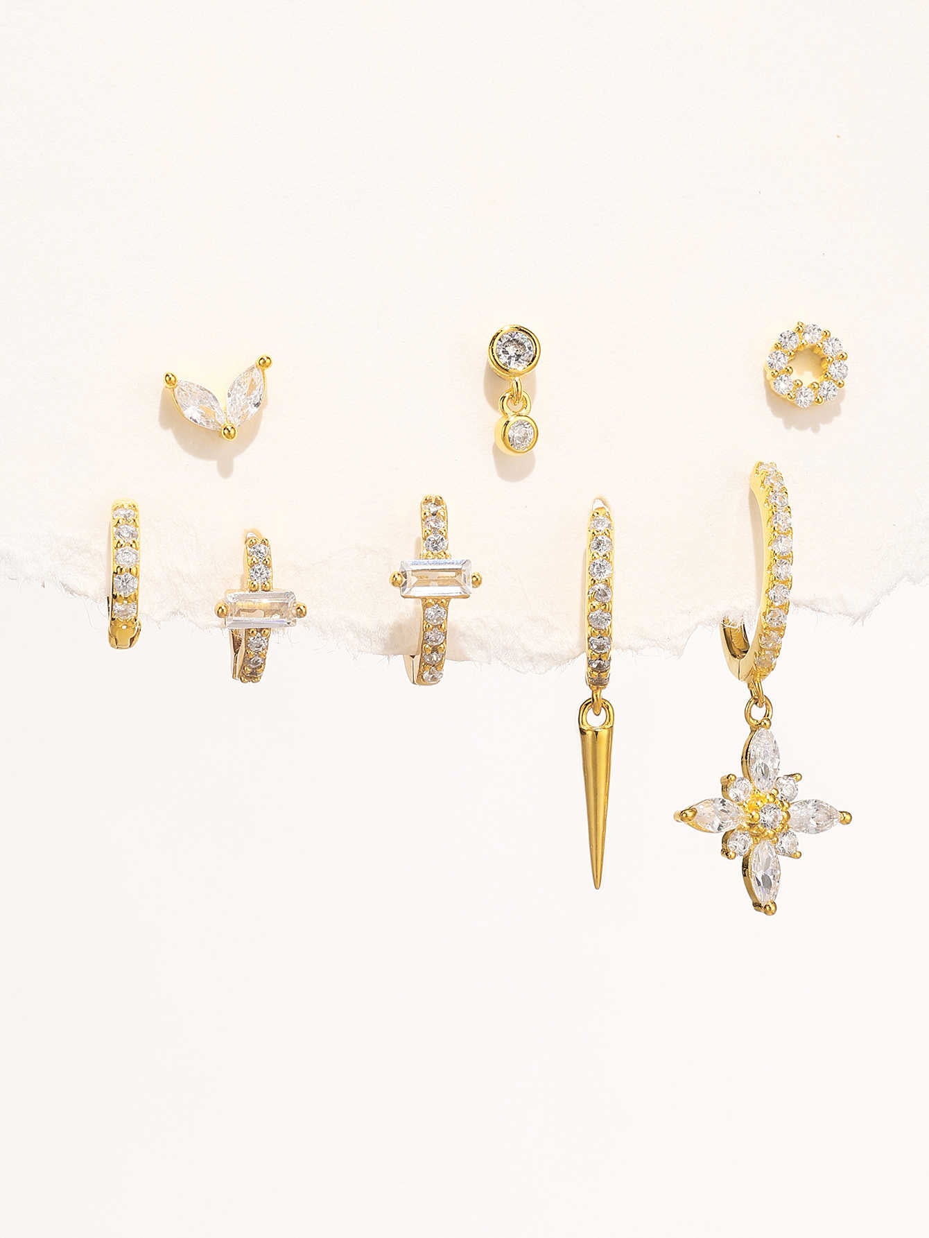 S925 Zirconia All-match Piercing Earrings-Olarajewelry