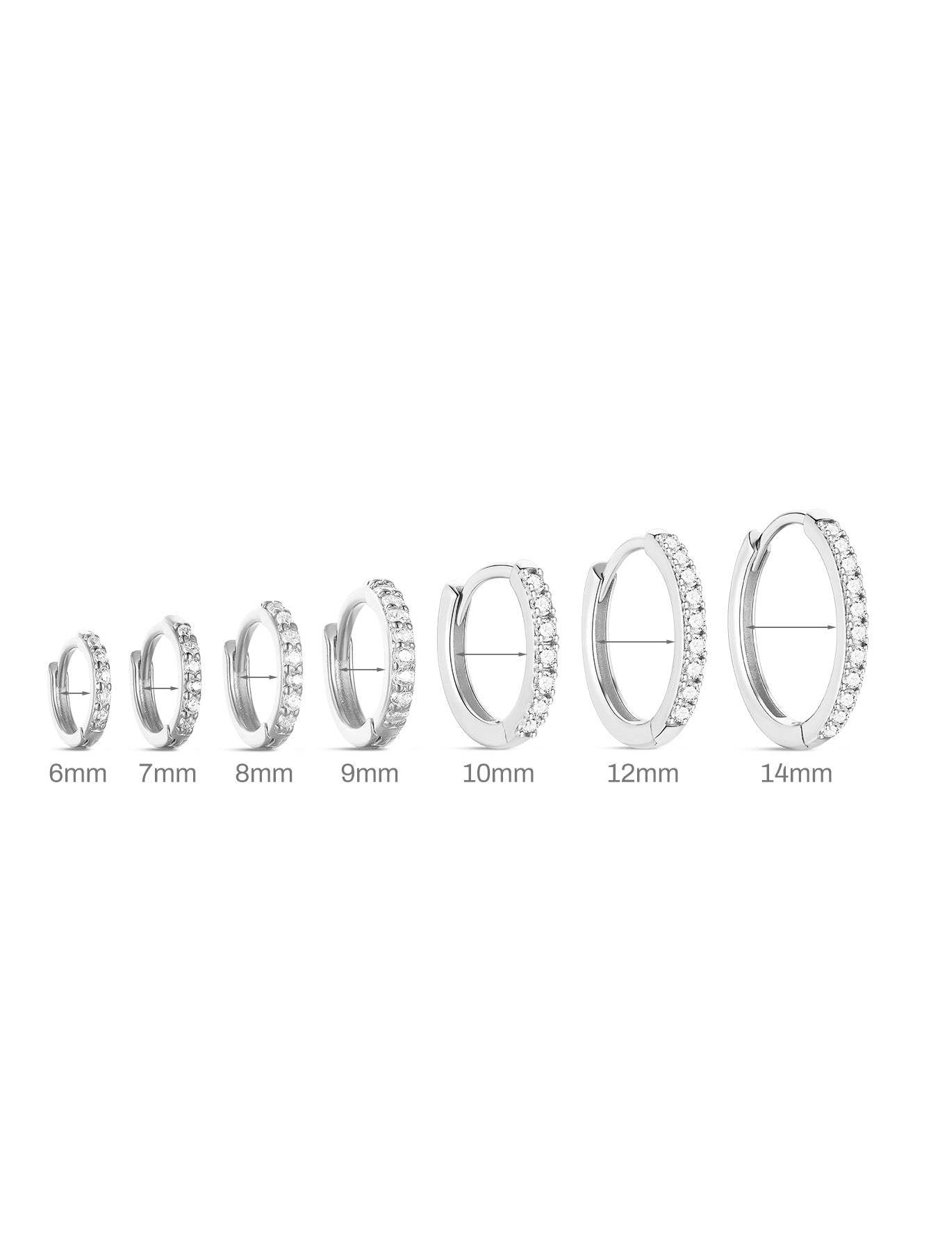 S925 Dainty Elegant Zircon Huggies Earrings-Olarajewelry