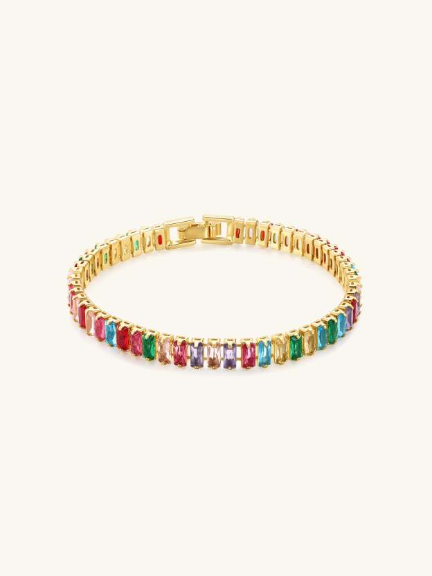 S925 Passionate colored zircon Bracelet-Olarajewelry