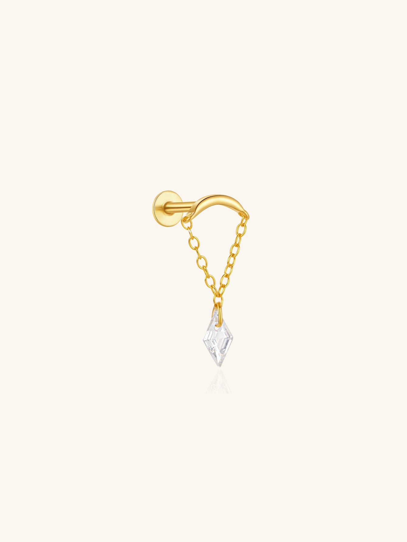S925 Tassel Chain Ear Piercing Stud Set-Olarajewelry