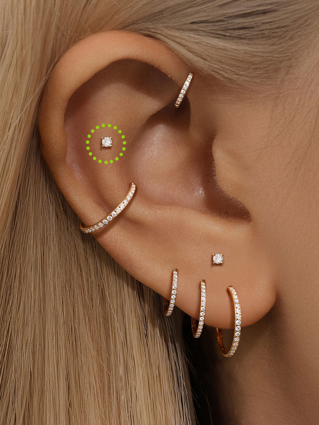 S925 Minimalist Multi Size Piercing Earring-Olarajewelry
