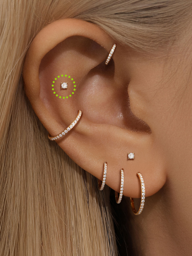 S925 Minimalist Multi Size Piercing Earring-Olarajewelry
