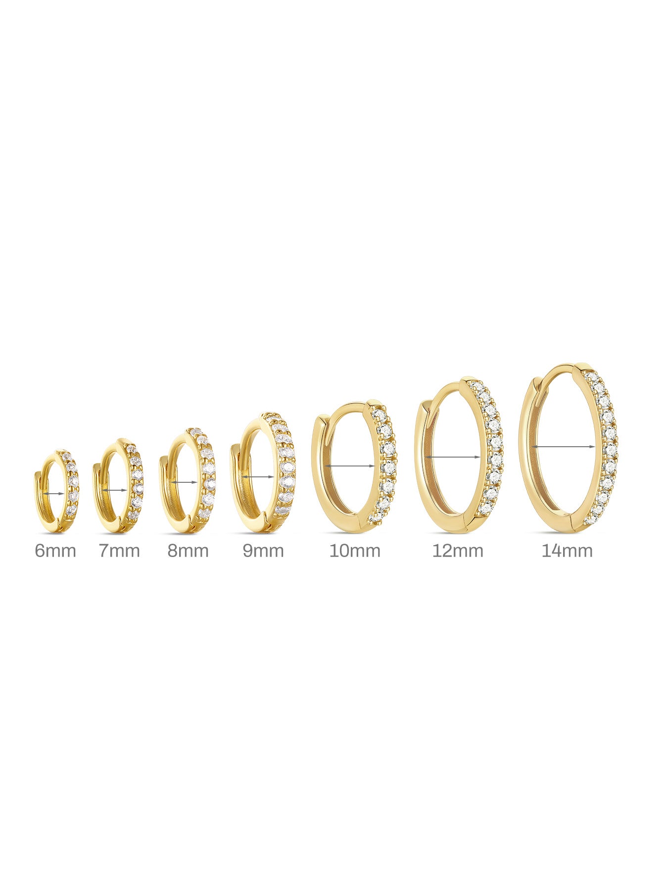 S925 Dainty Elegant Zircon Huggies Earrings-Olarajewelry