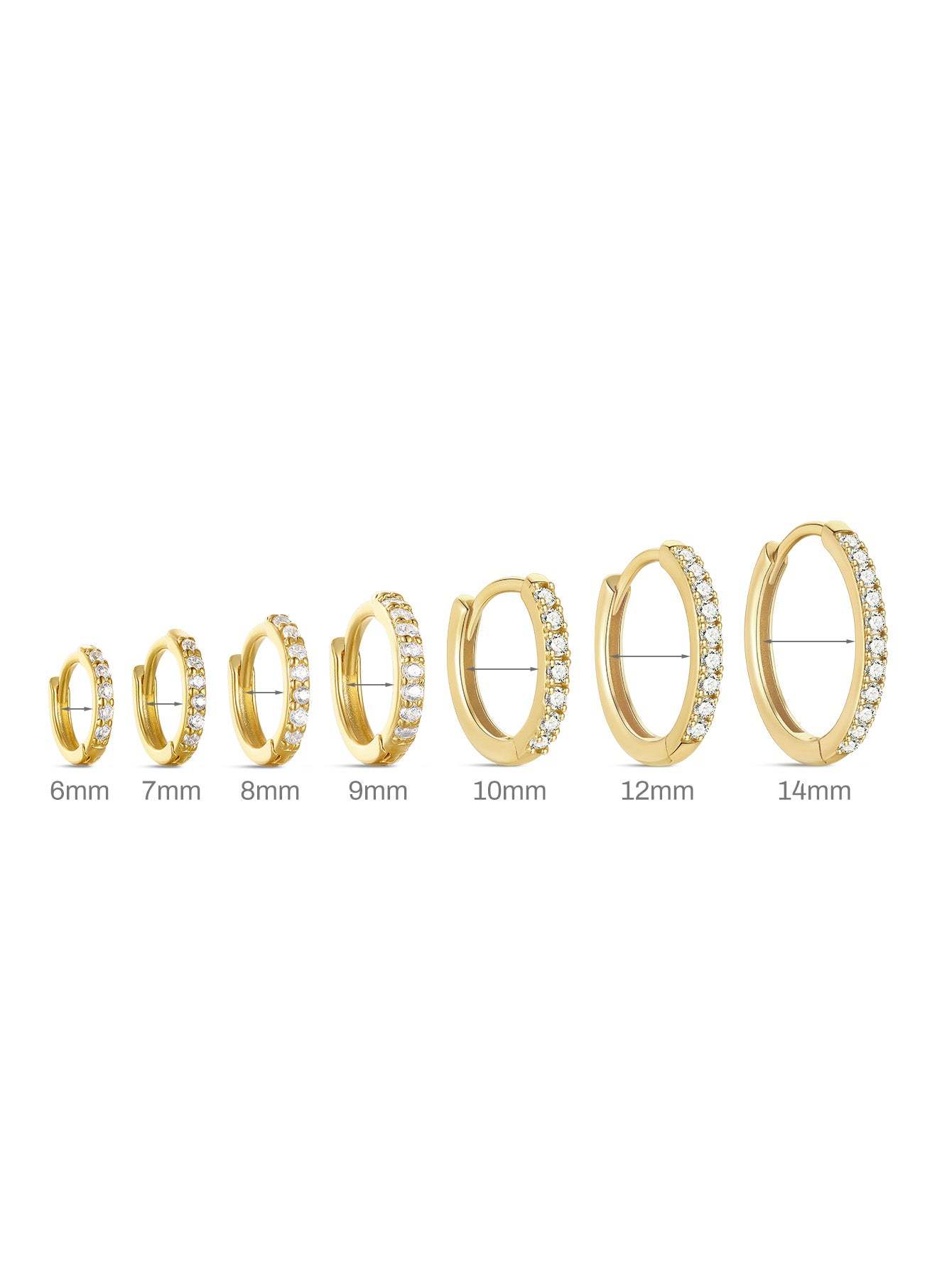 S925 Dainty Elegant Zircon Huggies Earrings-Olarajewelry