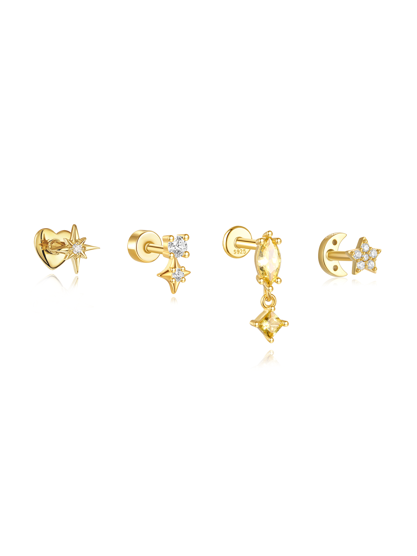 S925 Starry Ear Lovely Fashion Studs Earring Collection-Olarajewelry