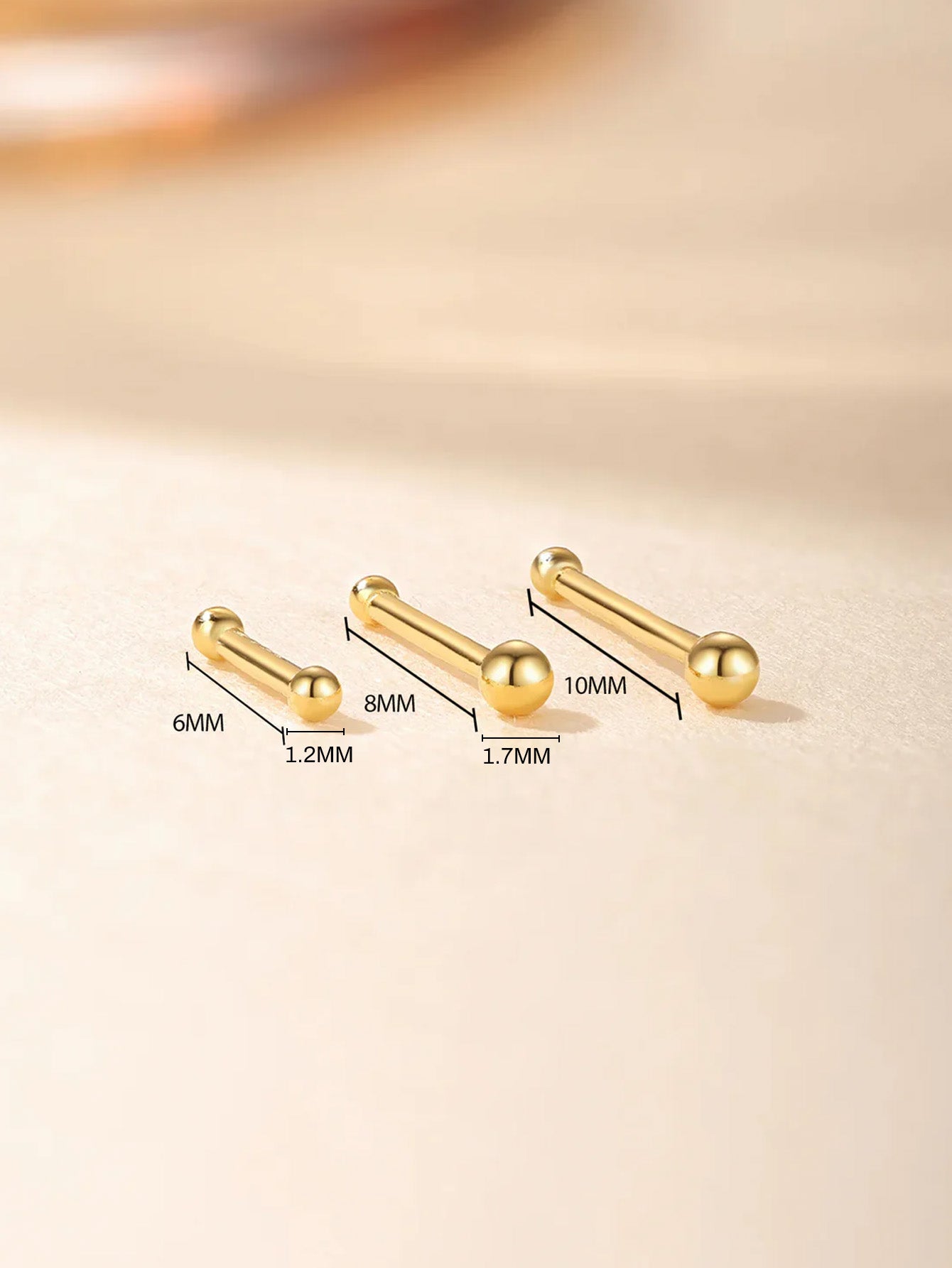 S925 Minimalist Multi Size Piercing Earring-Olarajewelry