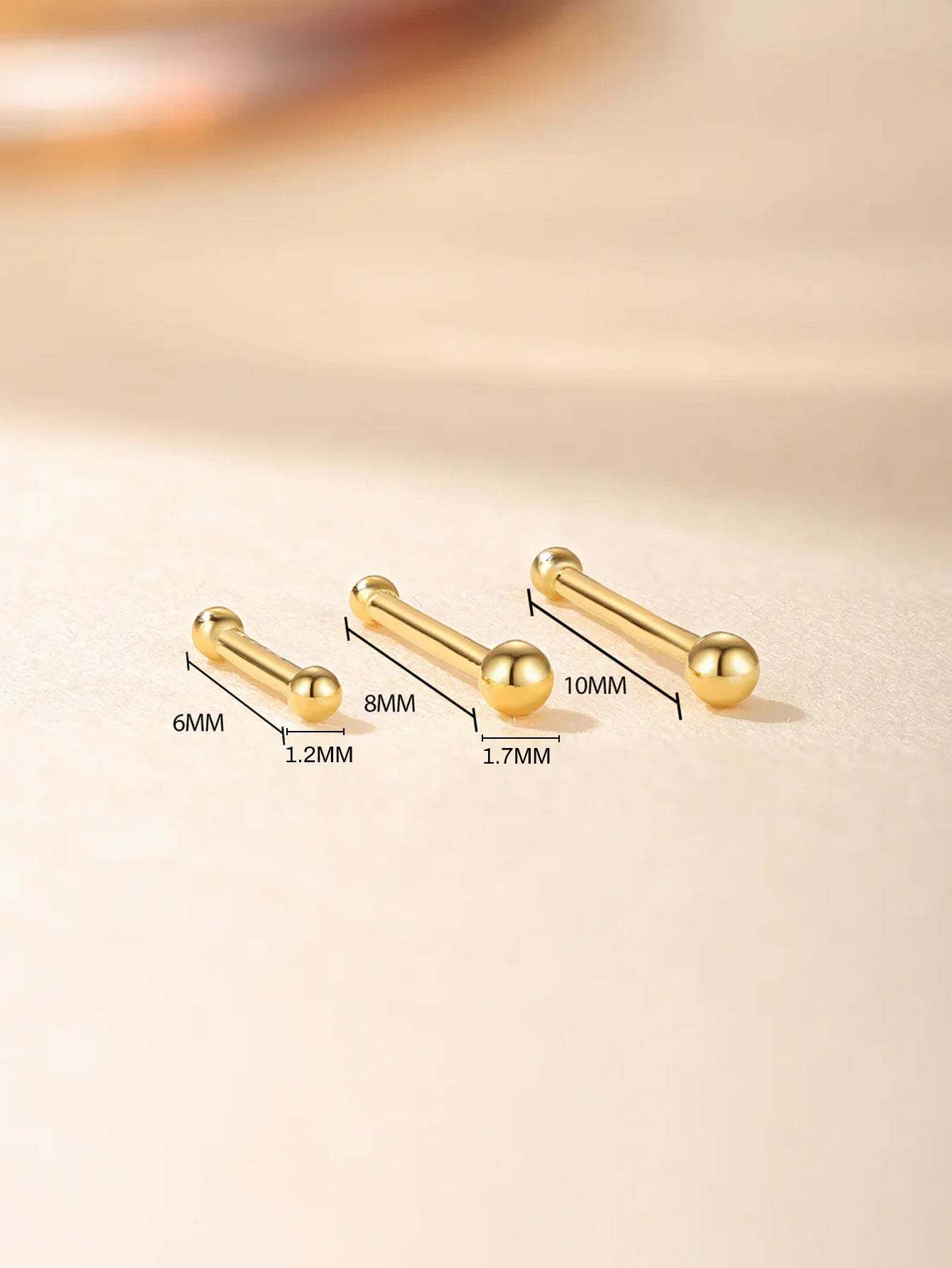 S925 Minimalist Multi Size Piercing Earring-Olarajewelry