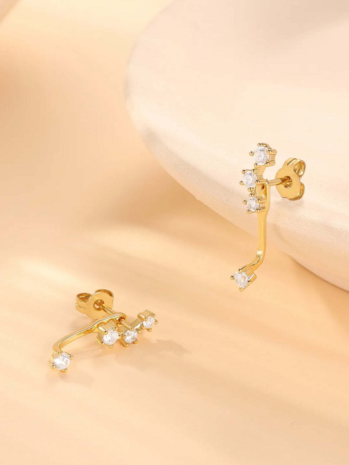 Olara Temperament All-Match Zirconia Earring Set-Olarajewelry