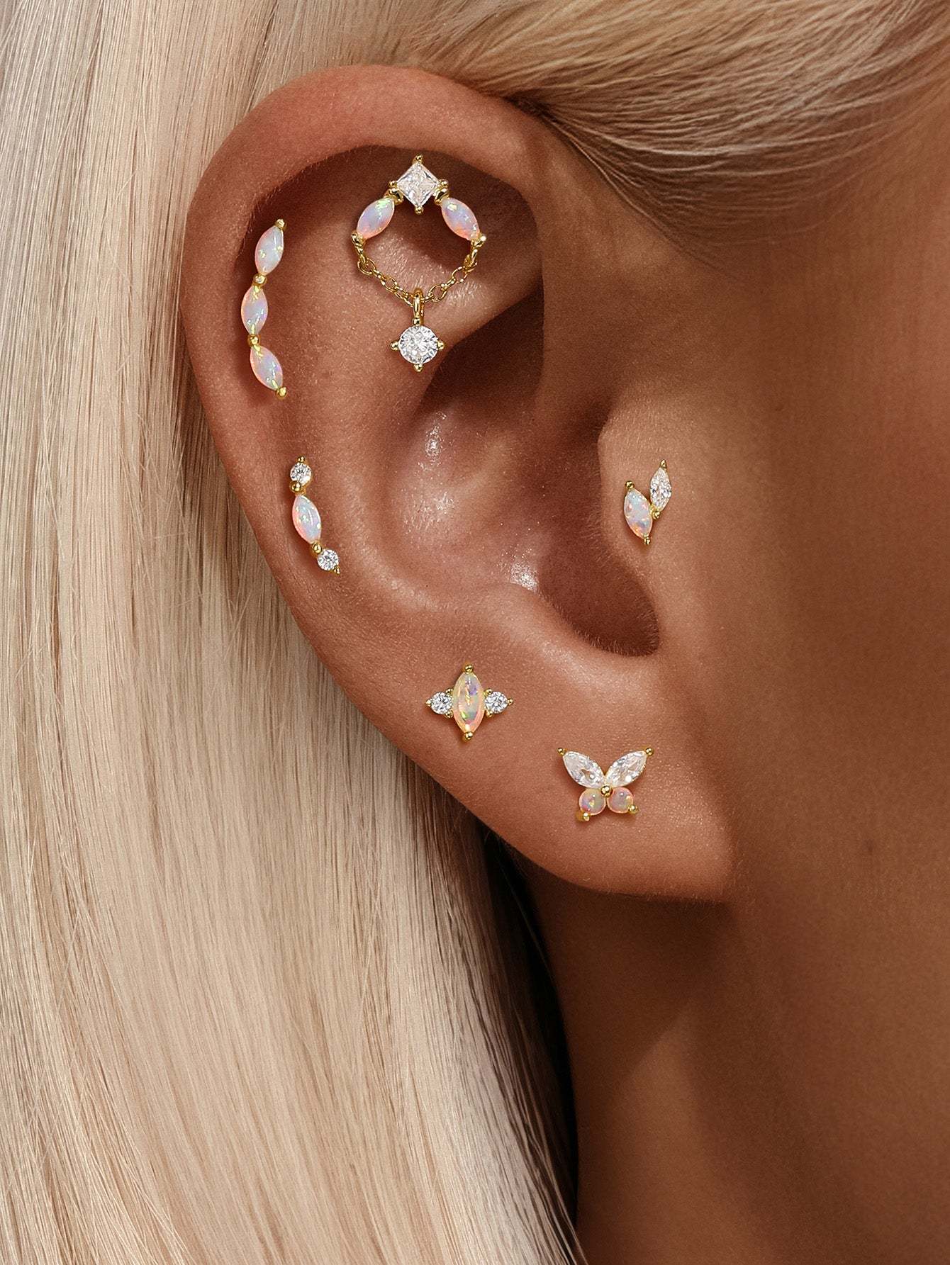 S925 Tassel Sweet Opal Earring-Olarajewelry
