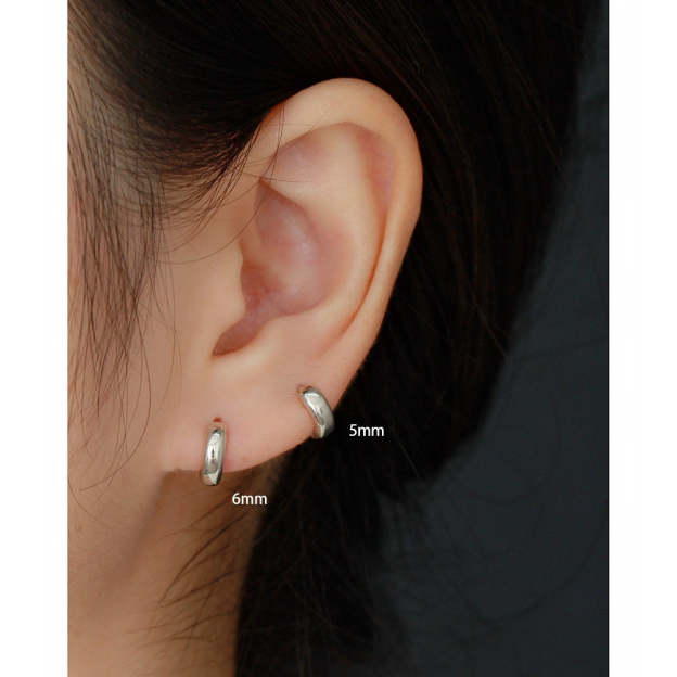 925 Sterling Silver Polished Round Multiple Sizes Hoop Earrings-Olarajewelry