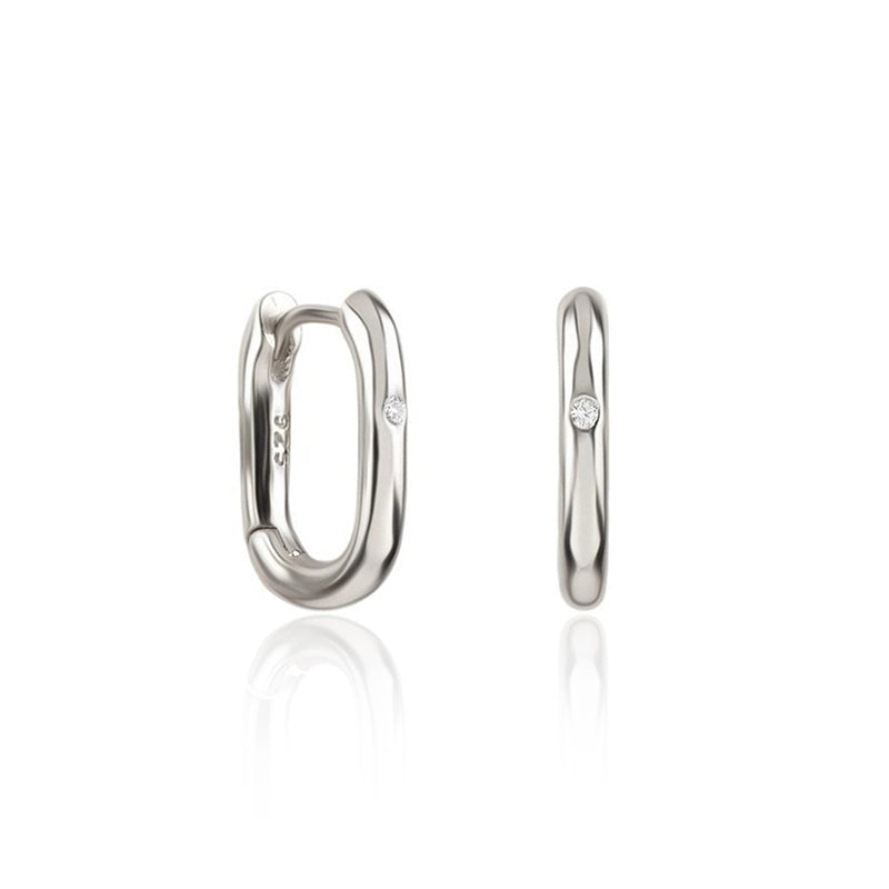 O-shaped zircon minimalist cool style earrings for women-Olarajewelry