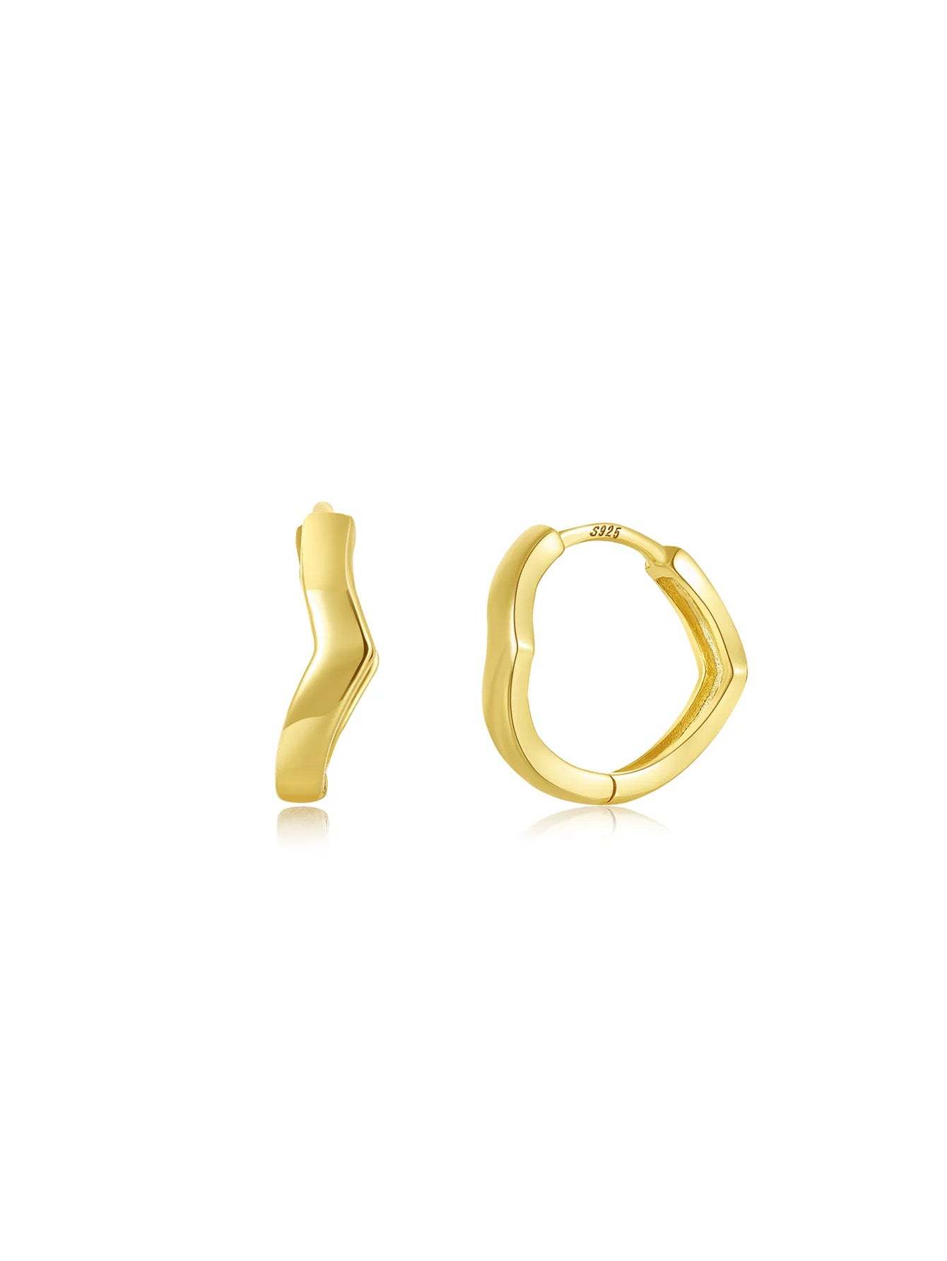 Olara Flower Zircon Hoop Earrings-Olarajewelry