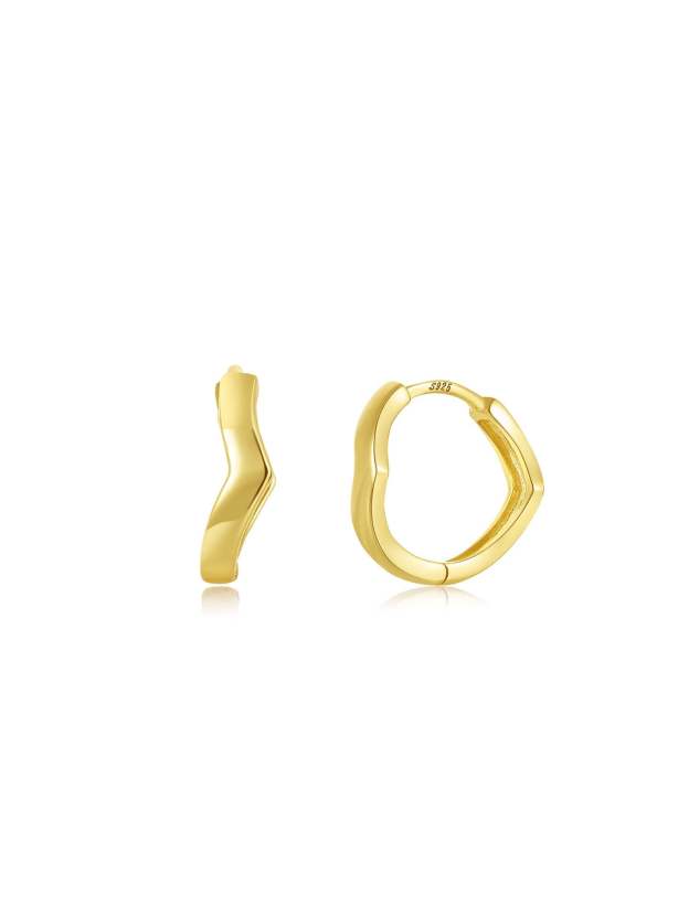 Olara Flower Zircon Hoop Earrings-Olarajewelry