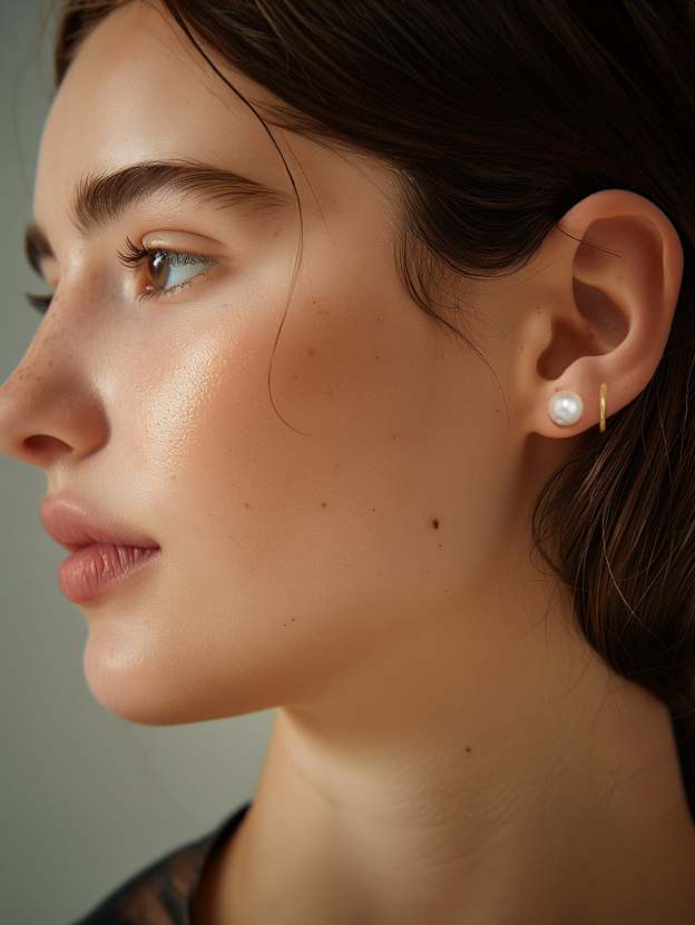 Olara Luxurious Pave Pearl Hoop Earrings Set-Olarajewelry