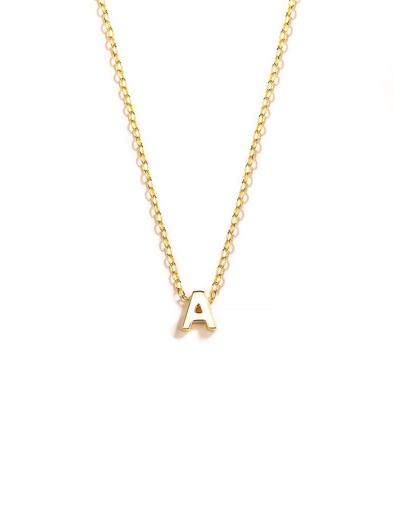 S925 Sterling Silver Fashion Letter A Pendant Necklace-Olarajewelry
