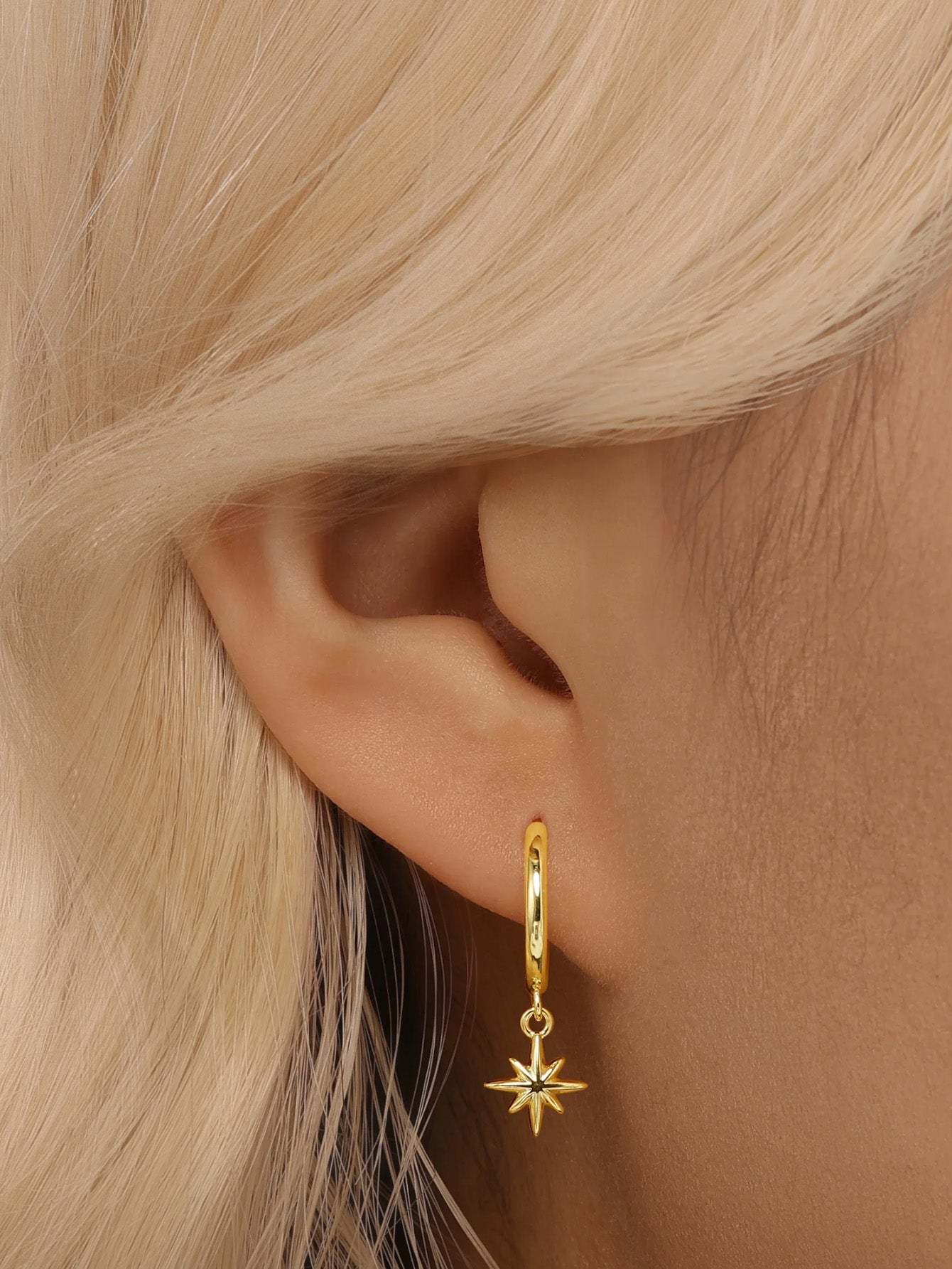 Olara 8 Pointed Star Pendant Earring Set-Olarajewelry