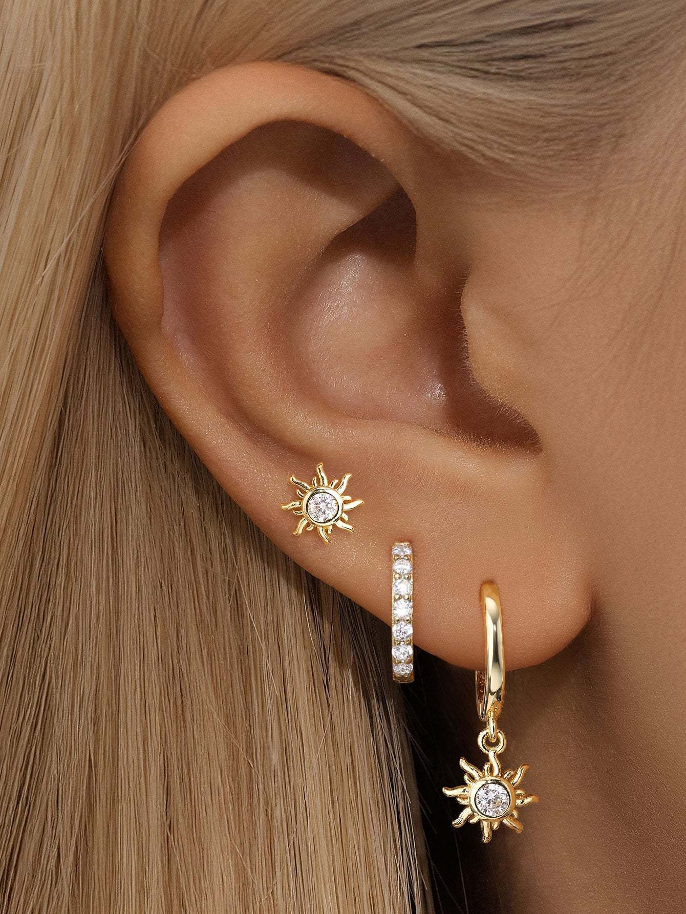 Sunflower Pendant Earring Series-Olarajewelry
