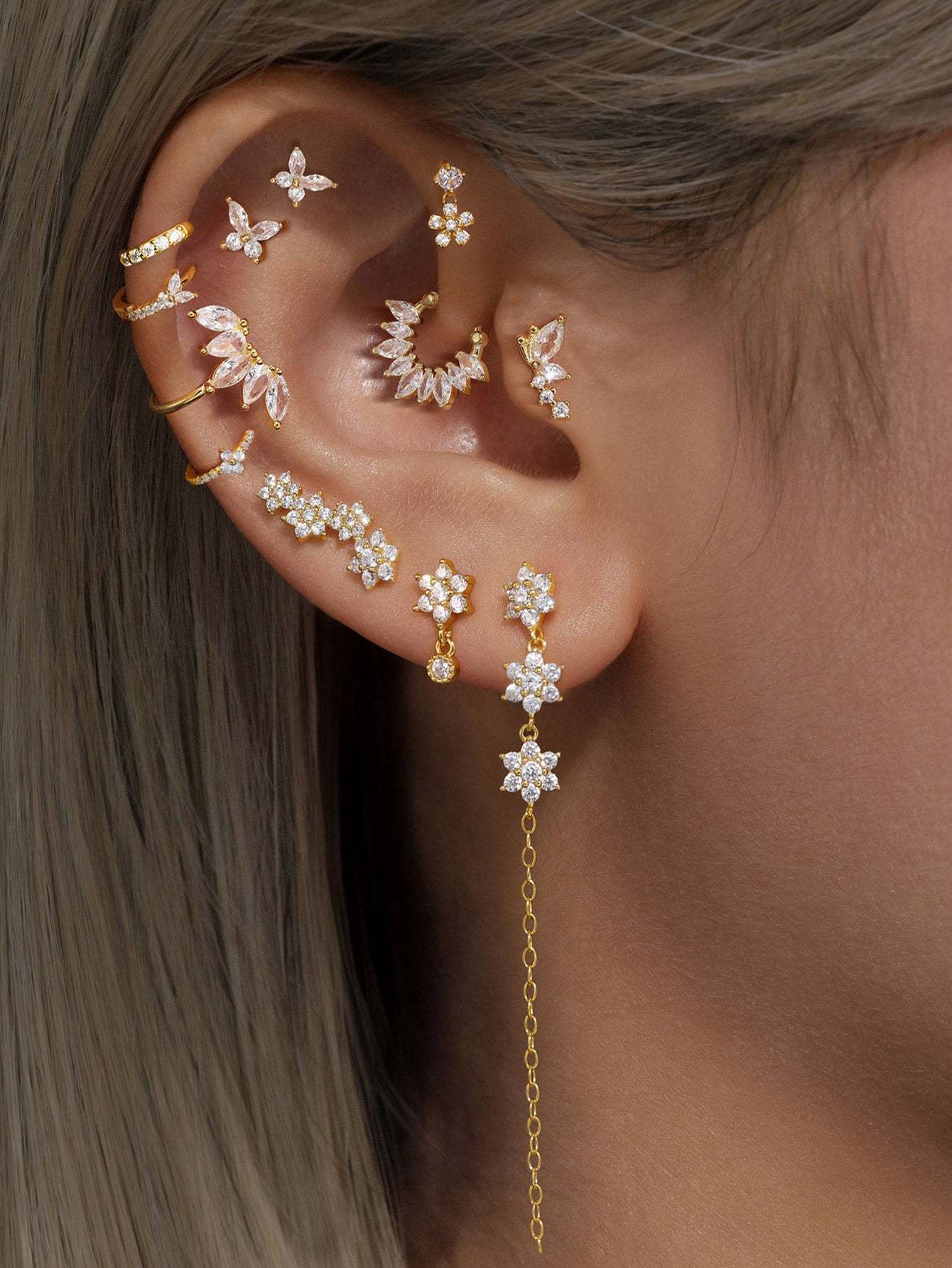 Olara Flower Zircon Fashion All Match Series-Olarajewelry