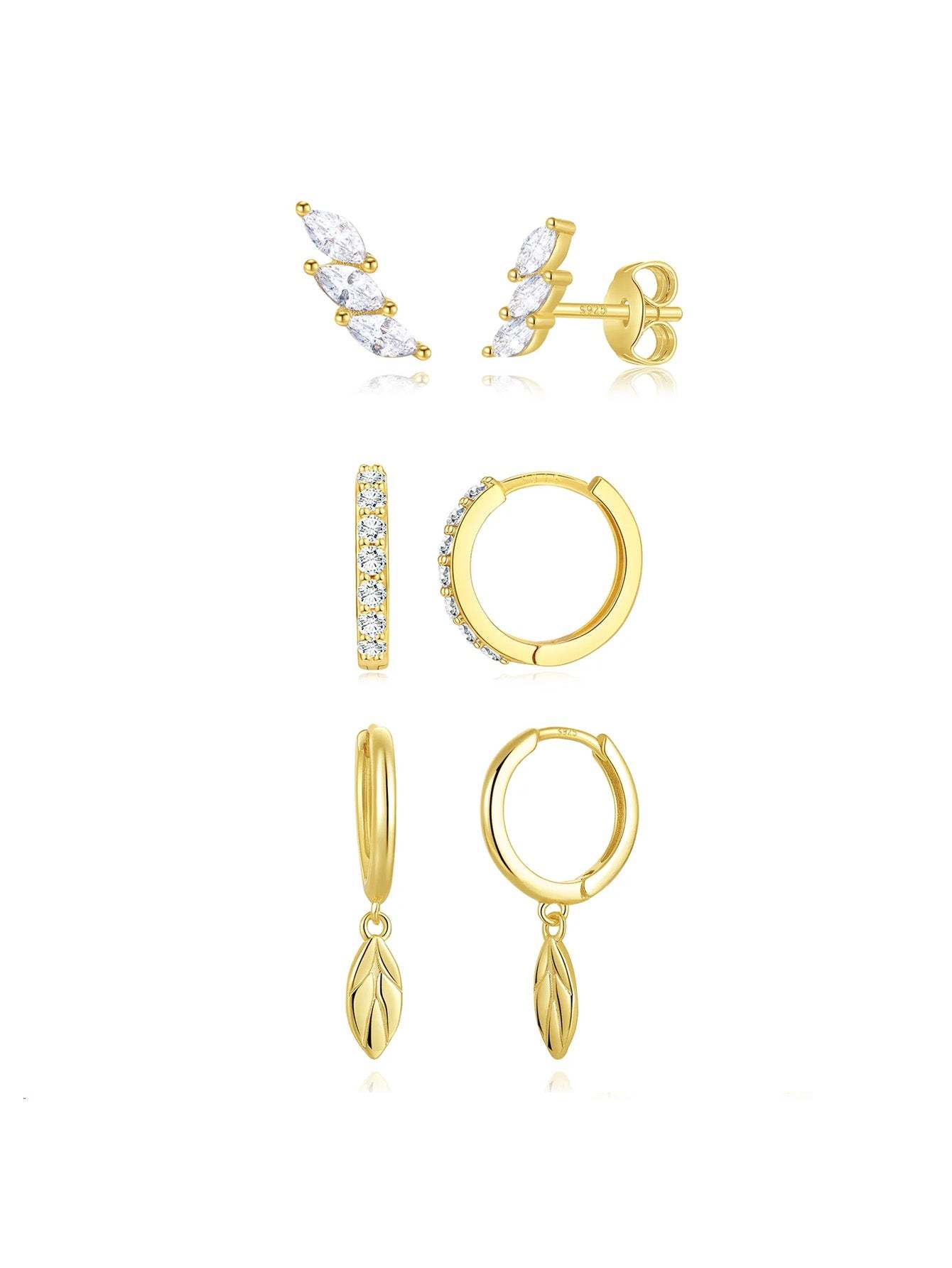 Olara Fashion Leaf Pendant Earring Set-Olarajewelry