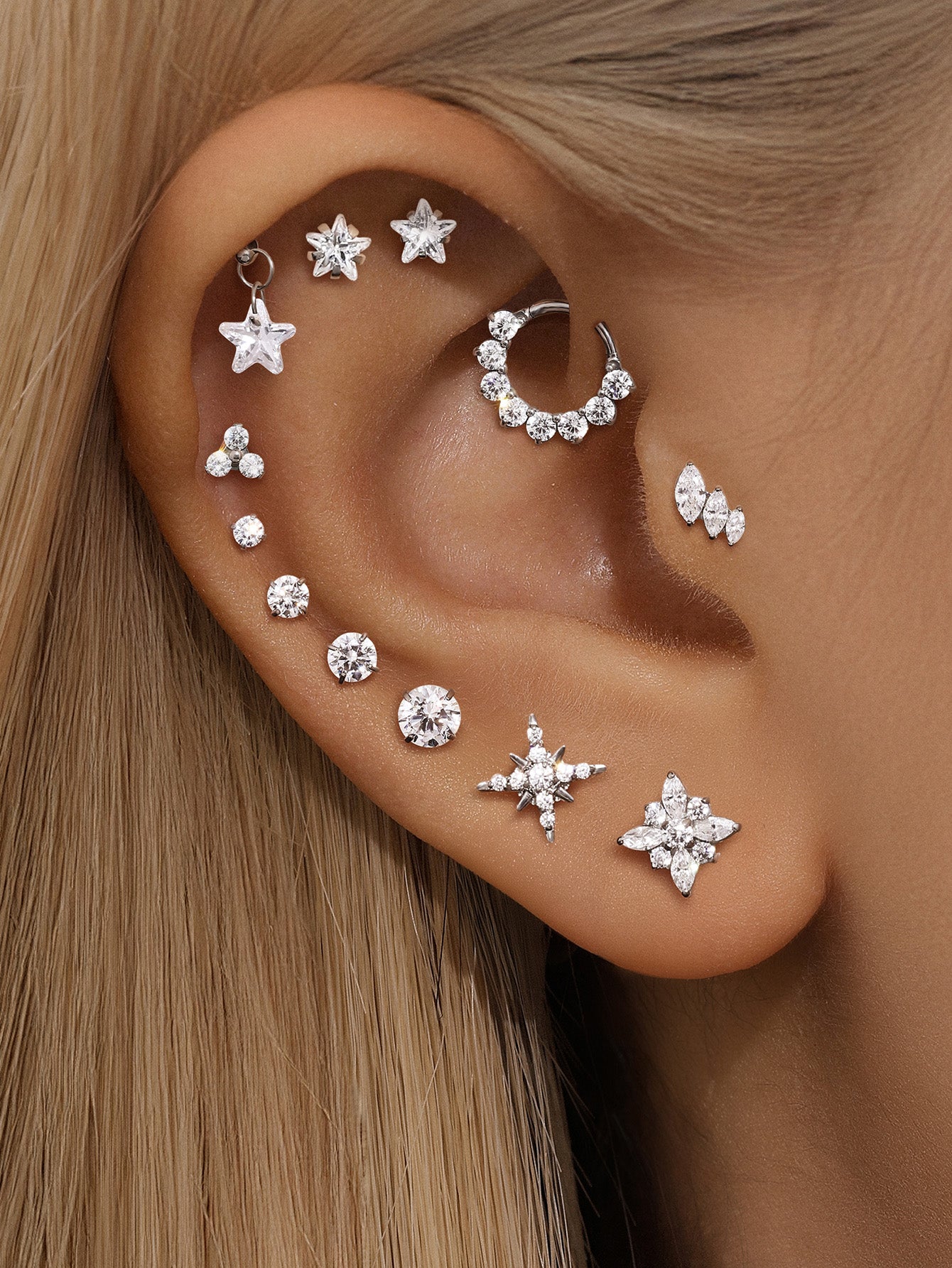 G23 Titanium Shining Classic Ear Piercing Stud-Olarajewelry