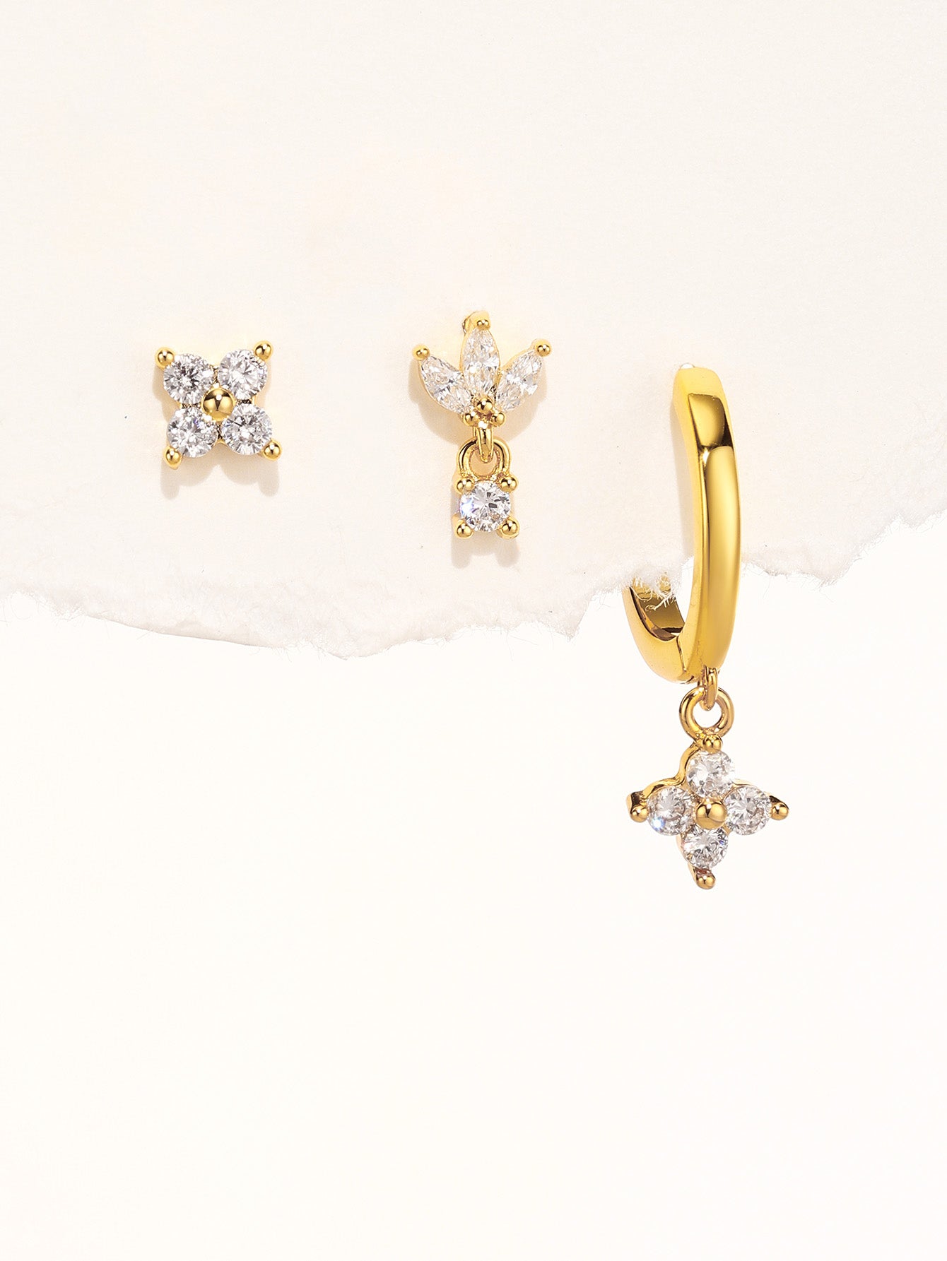 S925 Floral Zirconia Simple Gorgeous Fashion Earring Collection-Olarajewelry
